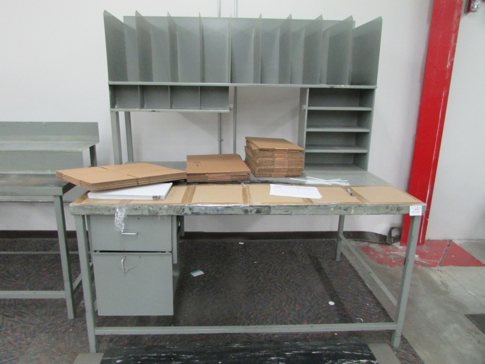 (3) 6' Steel Workbenches - Image 2 of 2