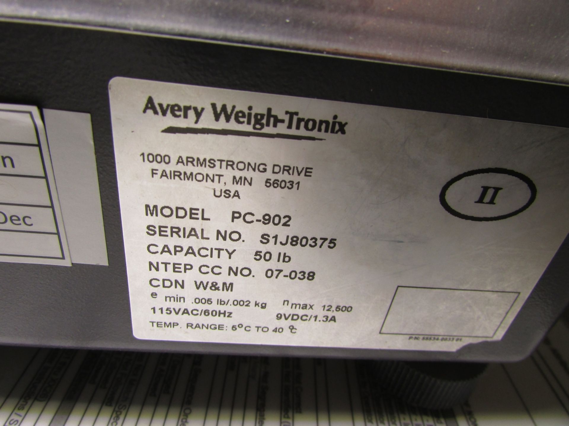 Avery Weig-Tronix PC 902 50x0.005Lb. Digital Counting Scale - Image 5 of 5