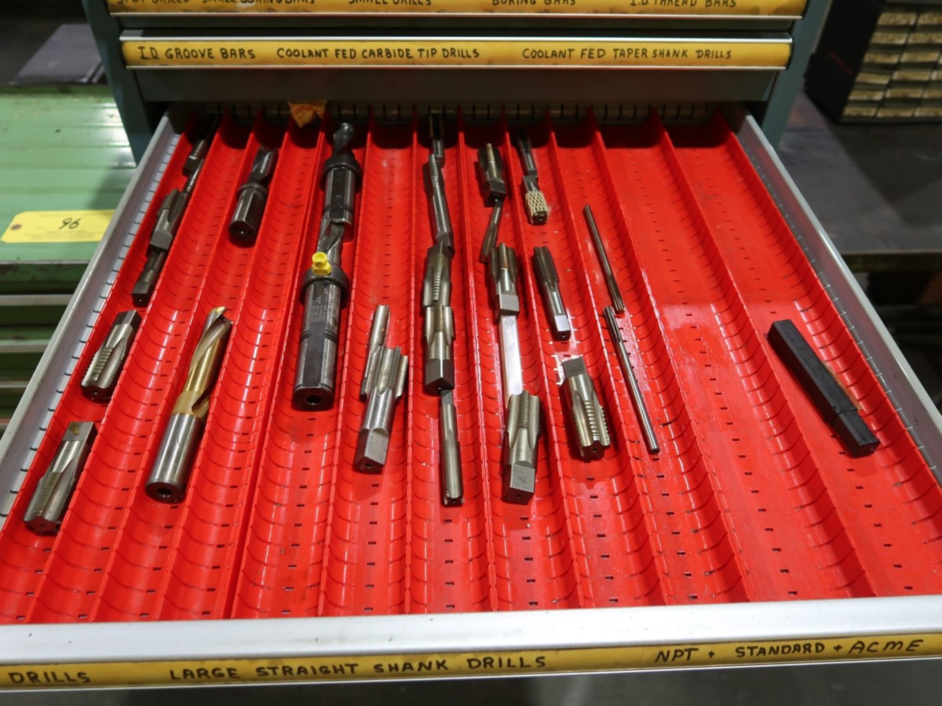 LISTA 12-DRAWER CABINET W/ CONTENTS INCLUDING: DRILLS, TAPS, BORING BARS, CARBIDE INSERTS, ETC. - Image 5 of 11