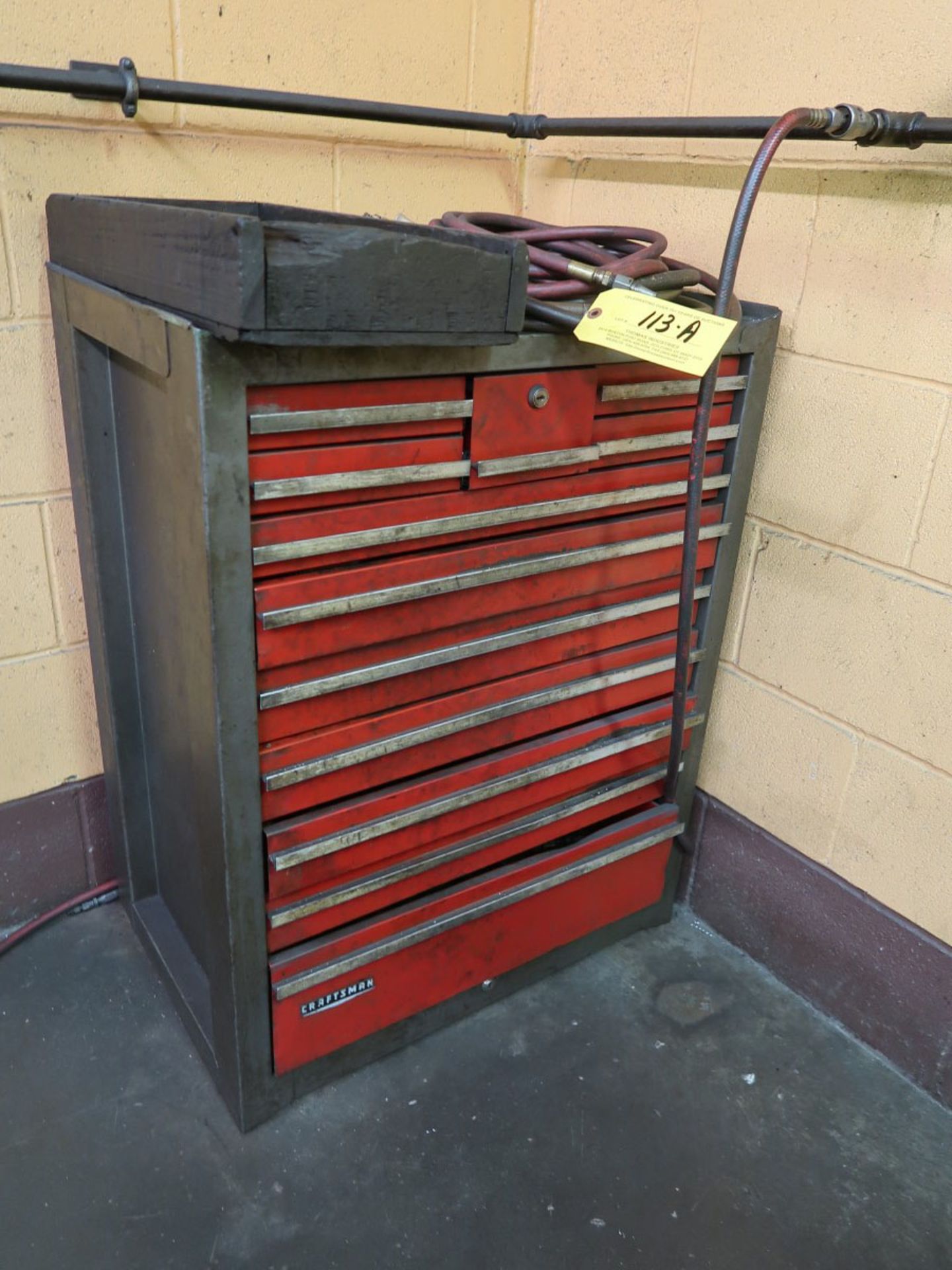 CRAFTSMAN TOOLBOX W/ CONTENTS INCLUDING: AIR FITTINGS, ETC.