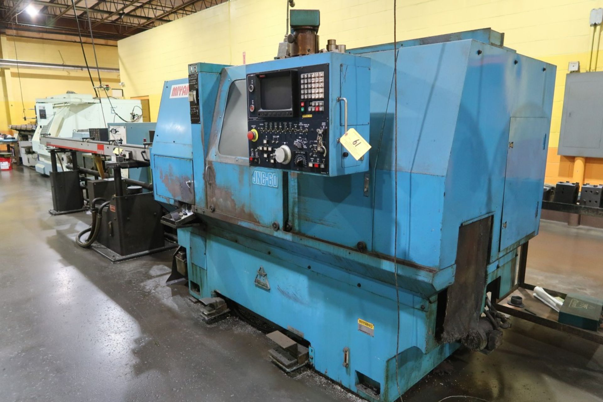 MIYANO CNC TURNING CENTER (SEE NOTE) MODEL JNC-60 S/N JN600303 W/ FANUC SYSTEM 10TE CNC CONTROL, SMW