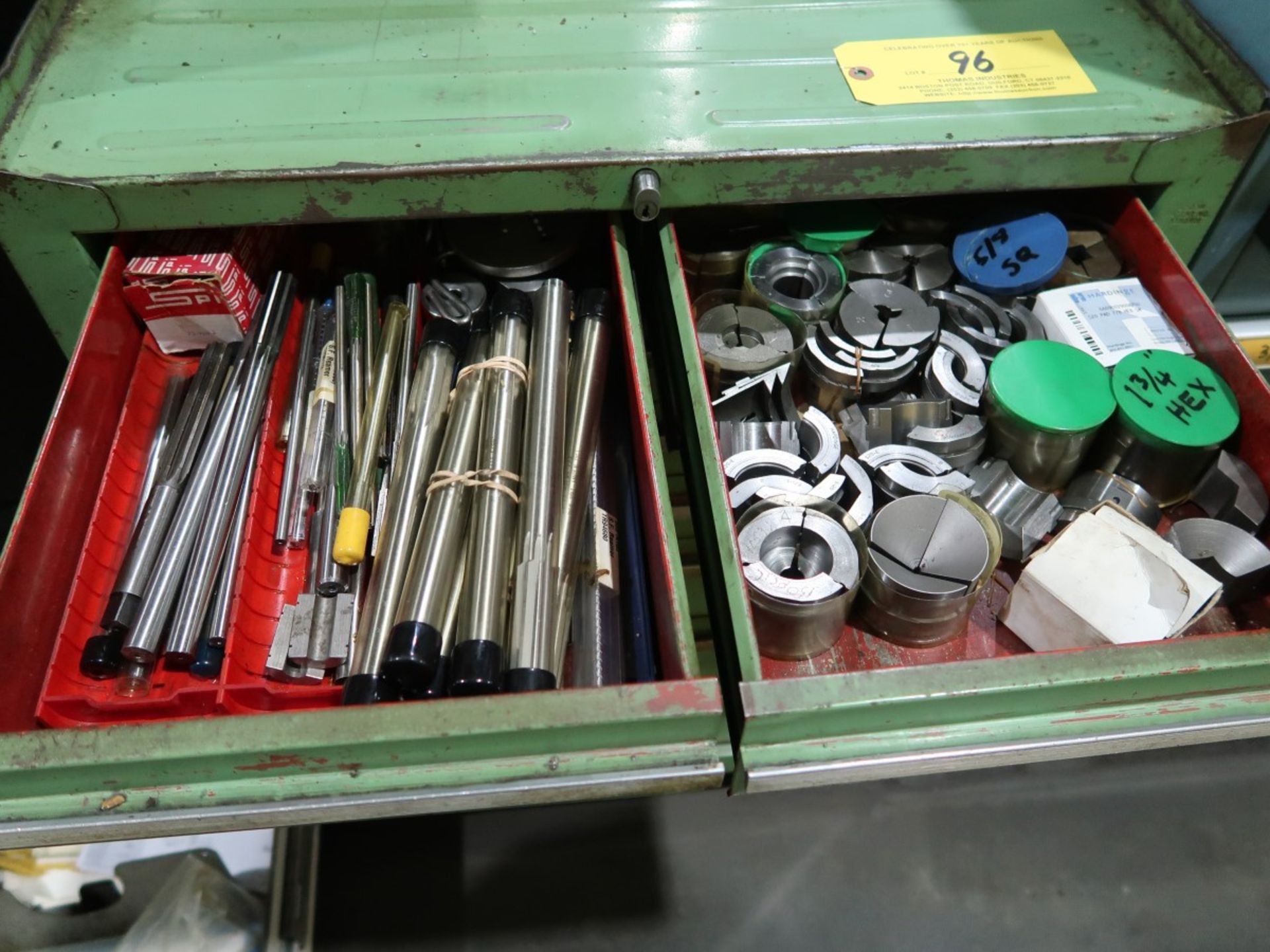 9-DRAWER LISTA LIKE CABINET W/ CONTENTS INCLUDING: DRILLS, REAMERS, TAPS, COLLET PADS, BORING - Image 2 of 8
