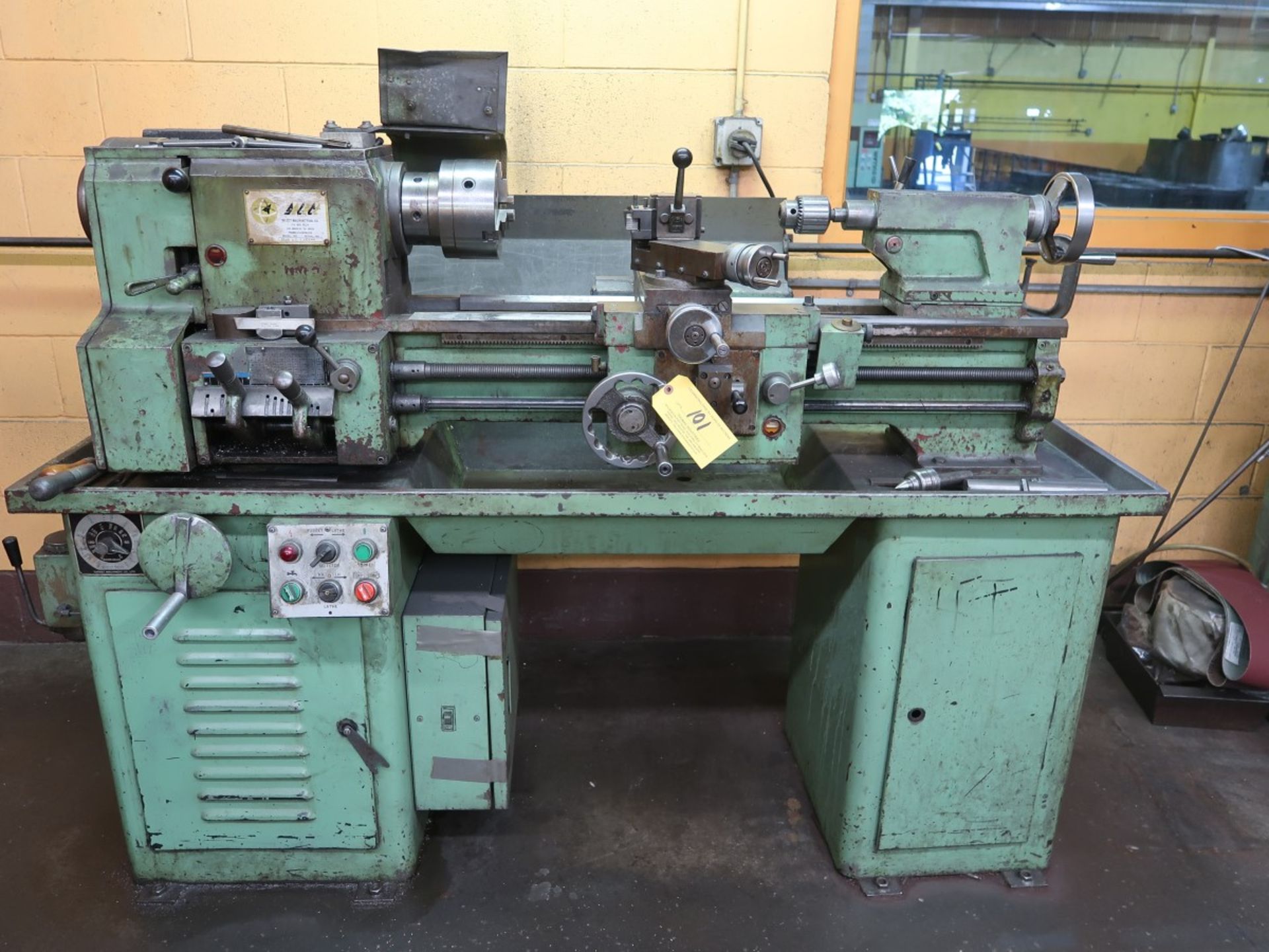 SELECT MACHINE 12" X 28" ENGINE LATHE MODEL 1228 S/N 300155 CROSS SLIDE TOOLPOST HOLDER, 3-JAW - Image 5 of 5