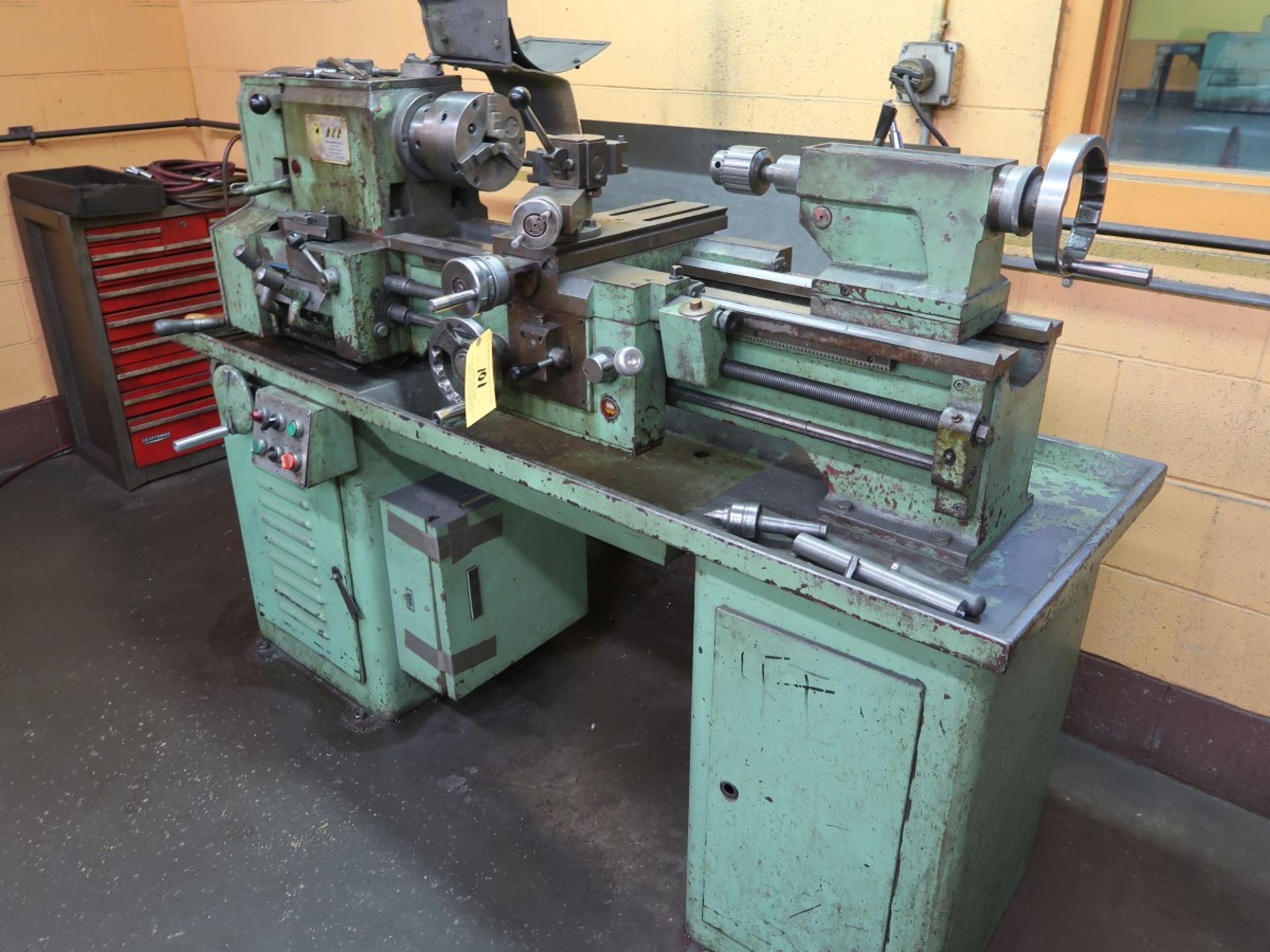 SELECT MACHINE 12" X 28" ENGINE LATHE MODEL 1228 S/N 300155 CROSS SLIDE TOOLPOST HOLDER, 3-JAW - Image 3 of 5