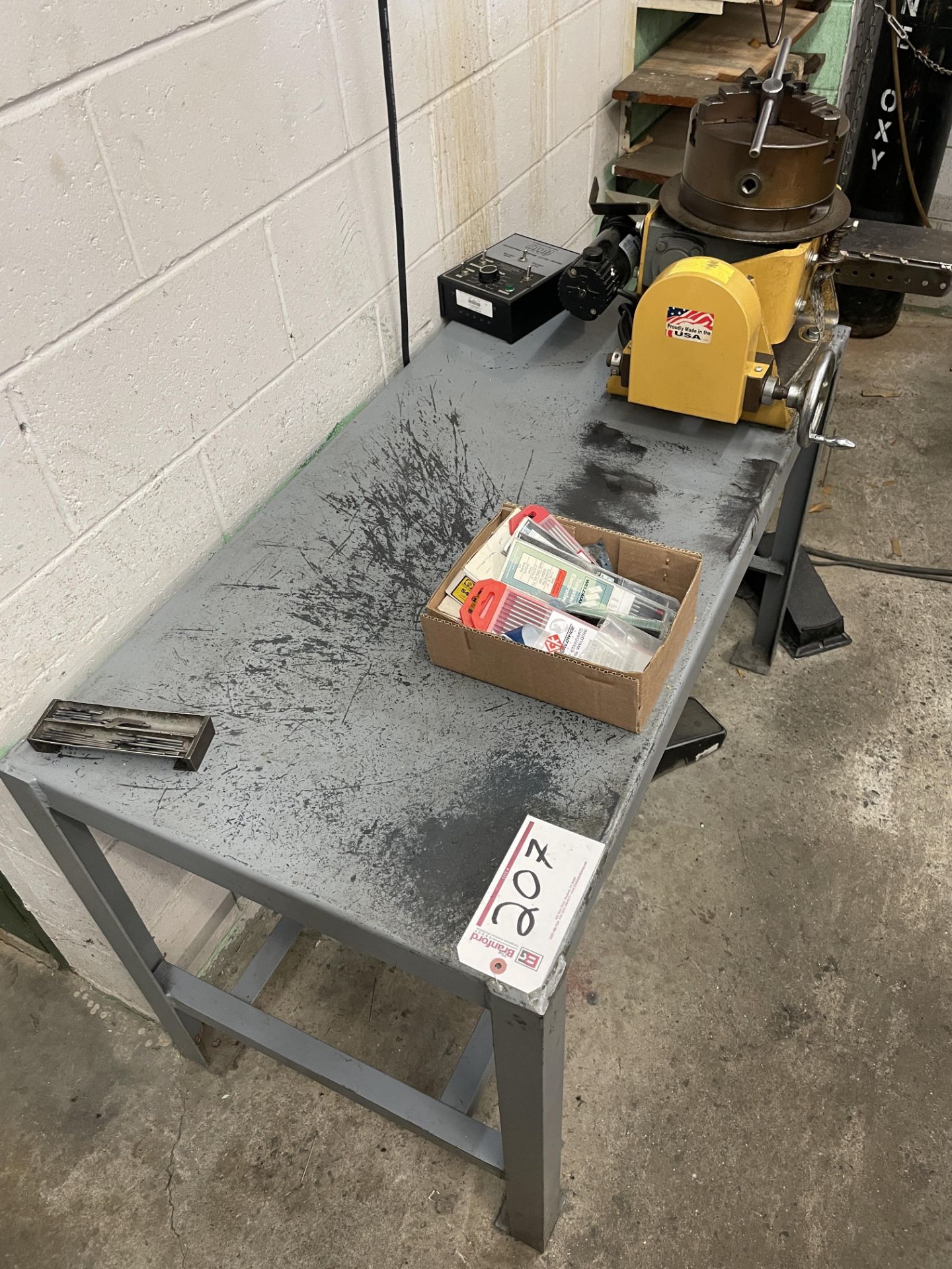 Approx. 48" x 24" heavy duty welding table - Image 2 of 2