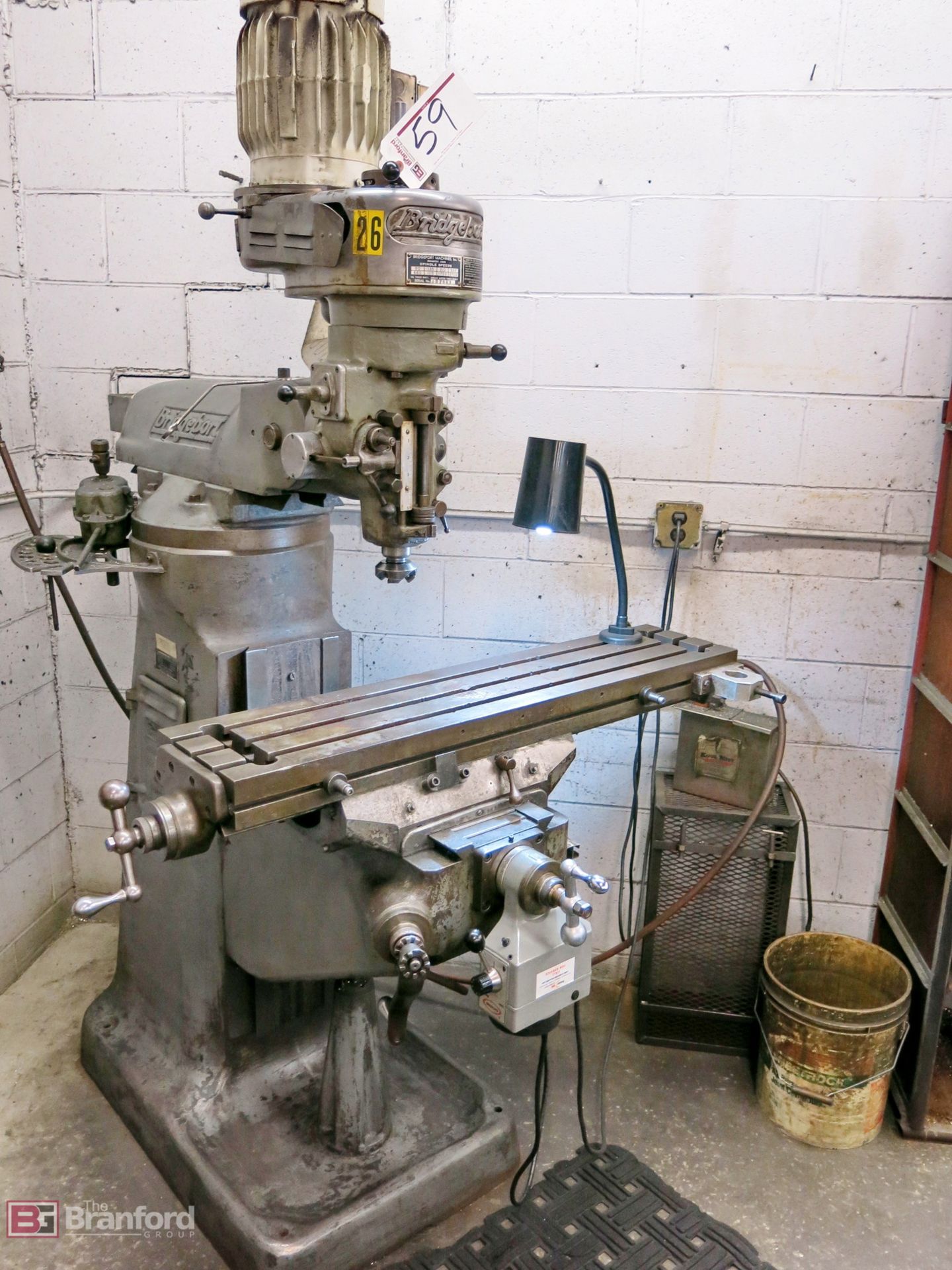 Bridgeport 3-hp vertical milling machine - Image 2 of 3