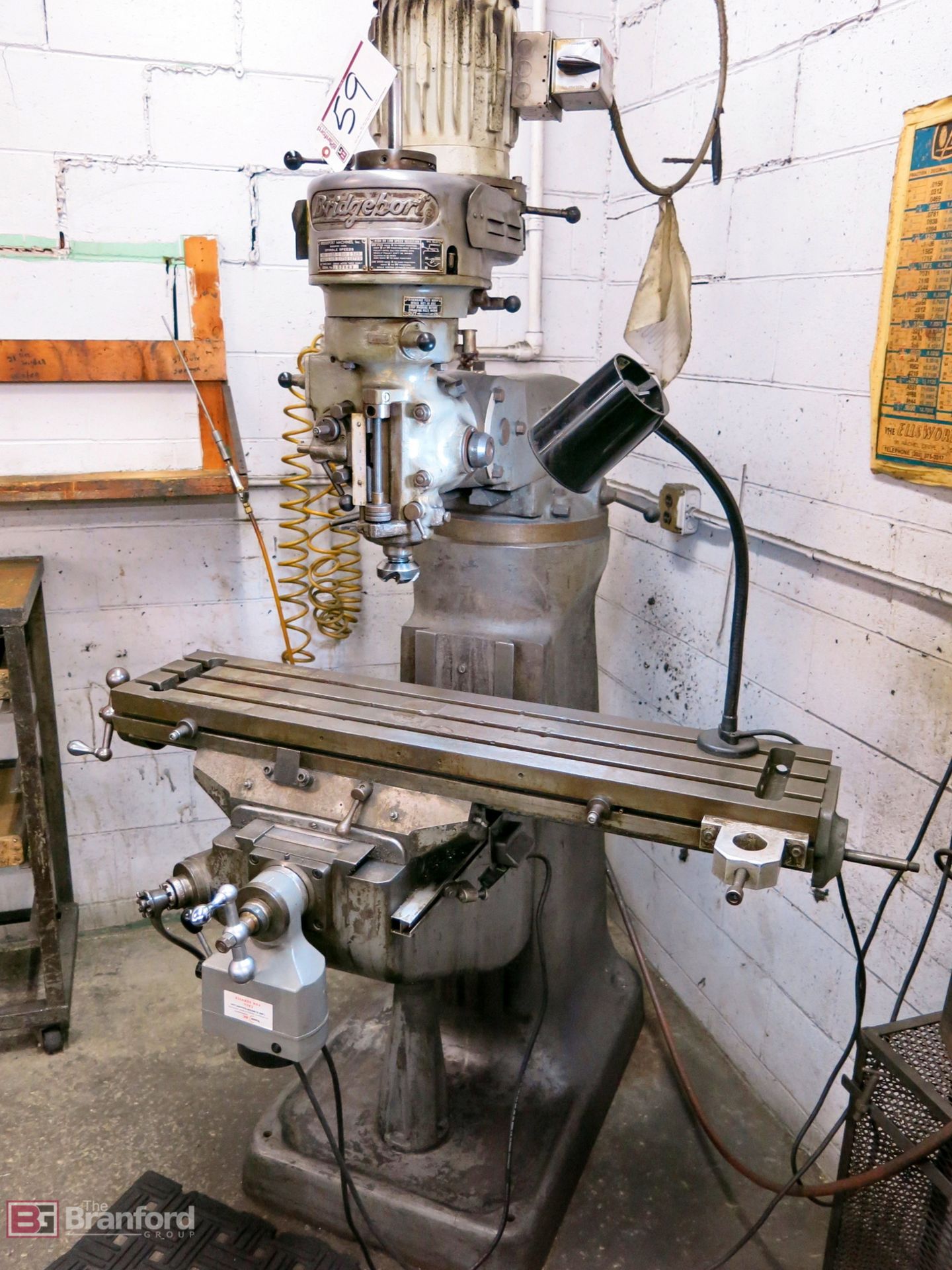 Bridgeport 3-hp vertical milling machine