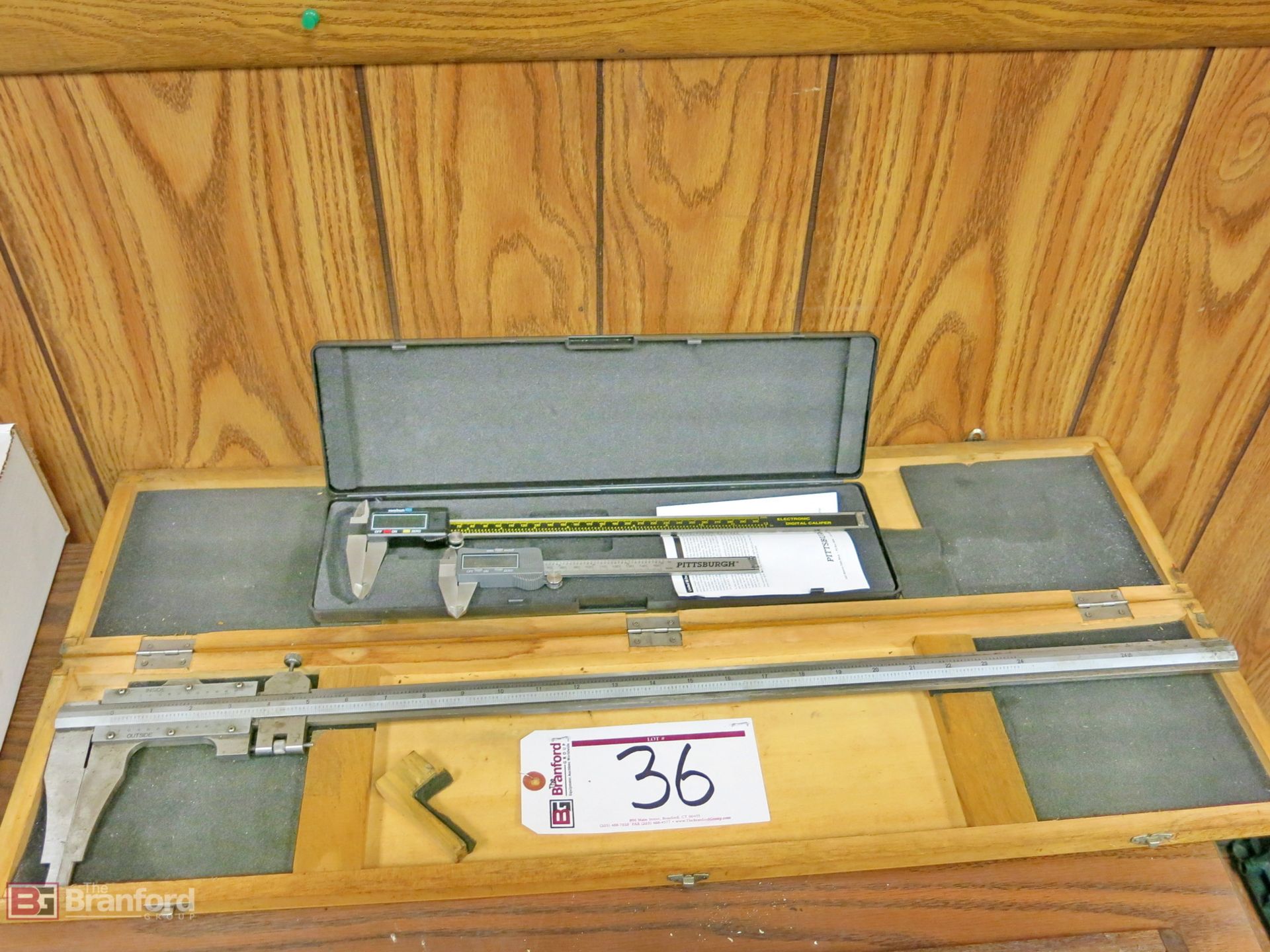 24" vernier, 12" digital caliper, 6" digital caliper