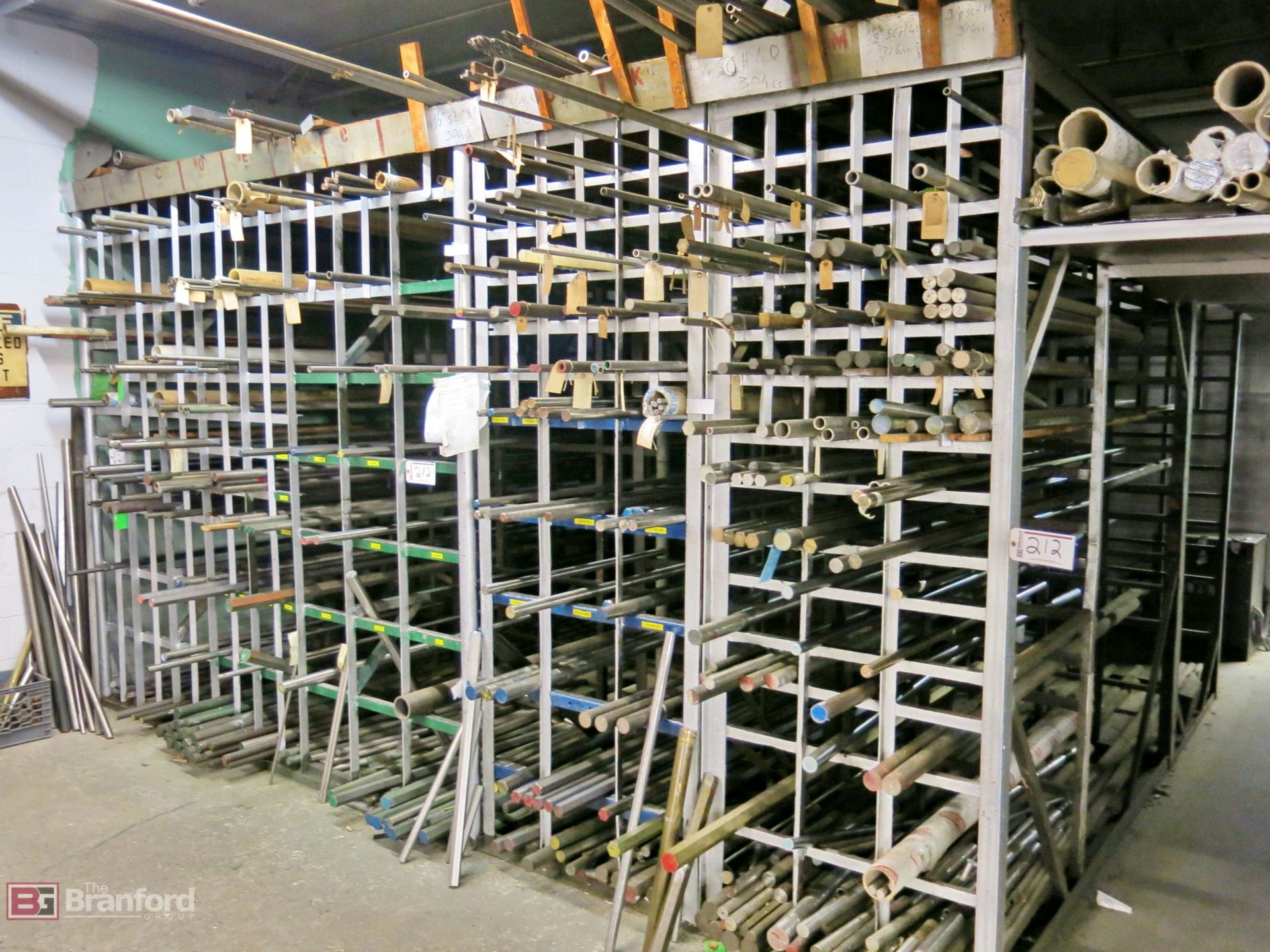 Approx. 15' wide x 15' long x 8' tall raw material rack w/ raw material