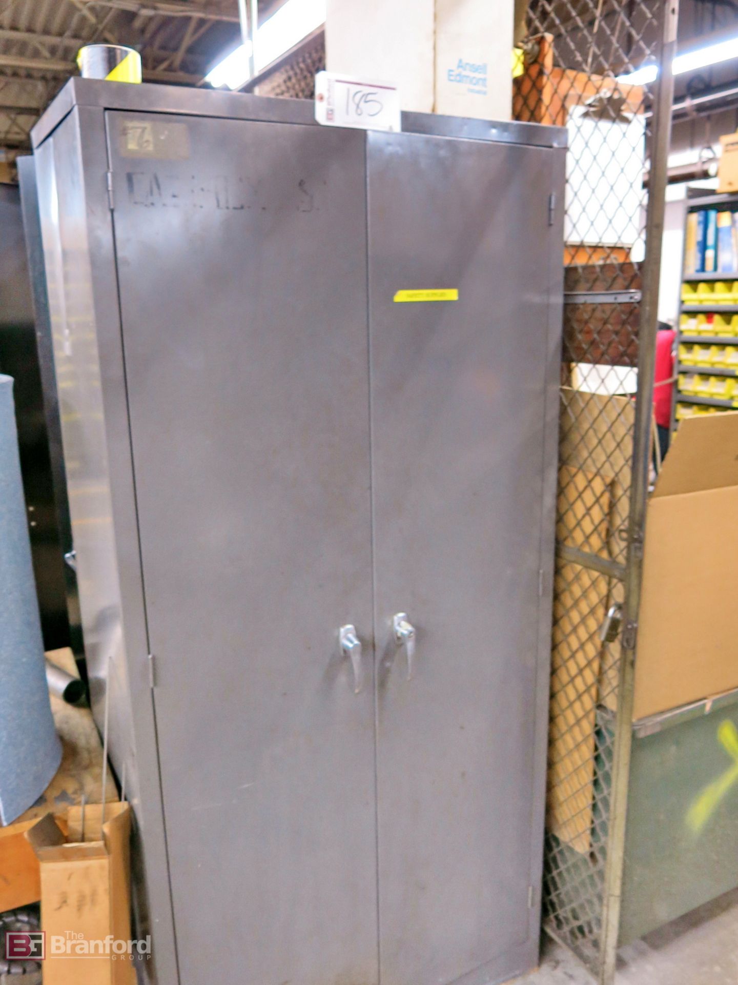 (2) 2-door metal cabinets w/ contents