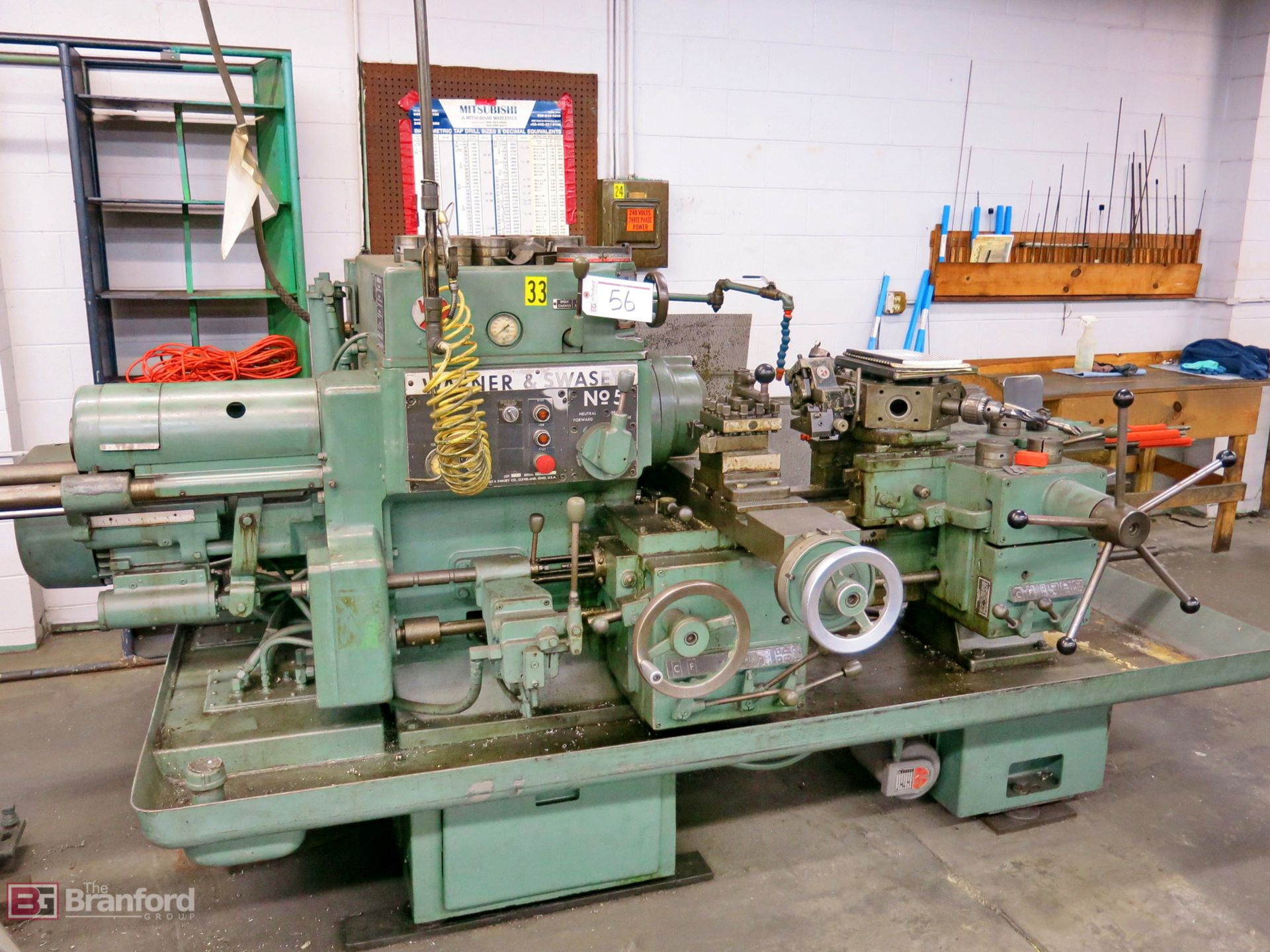 Warner & Swasey model no. 5, model M-4660 turret head lathe