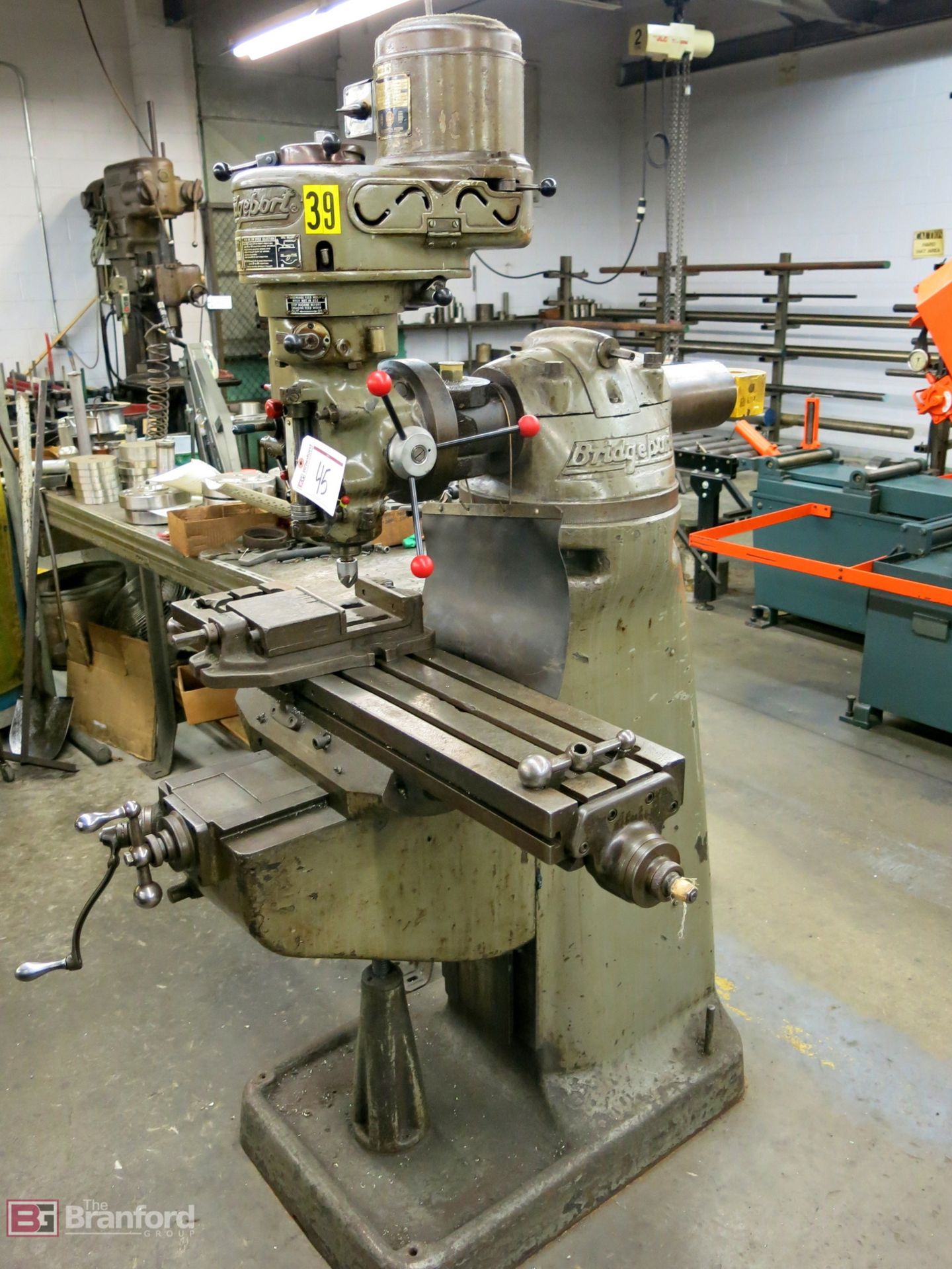 Bridgeport 1-hp vertical milling machine - Image 2 of 2