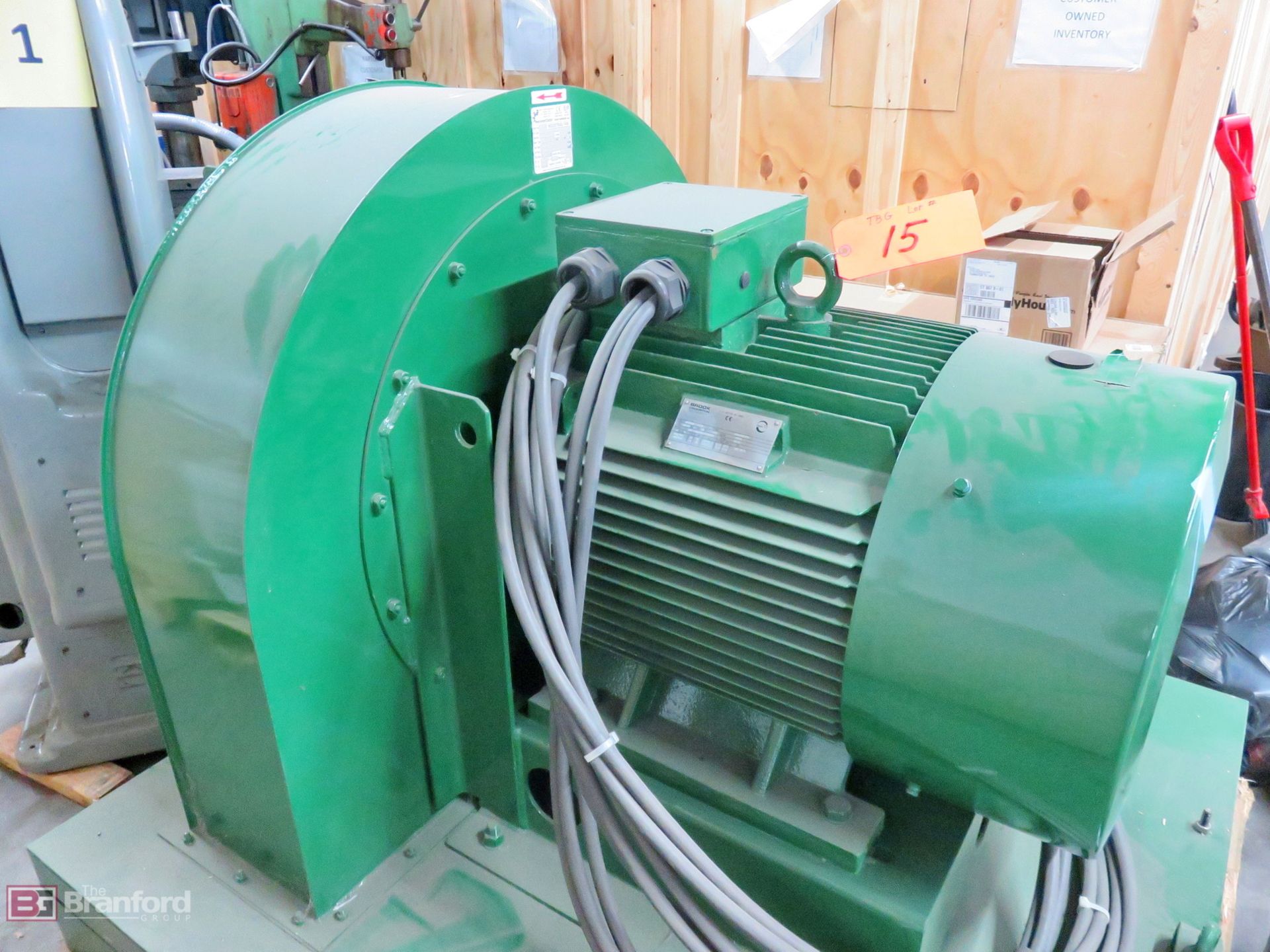 Centrifugal fan, w/ Brook Crompton Series 10 90-kW/120-HP motor