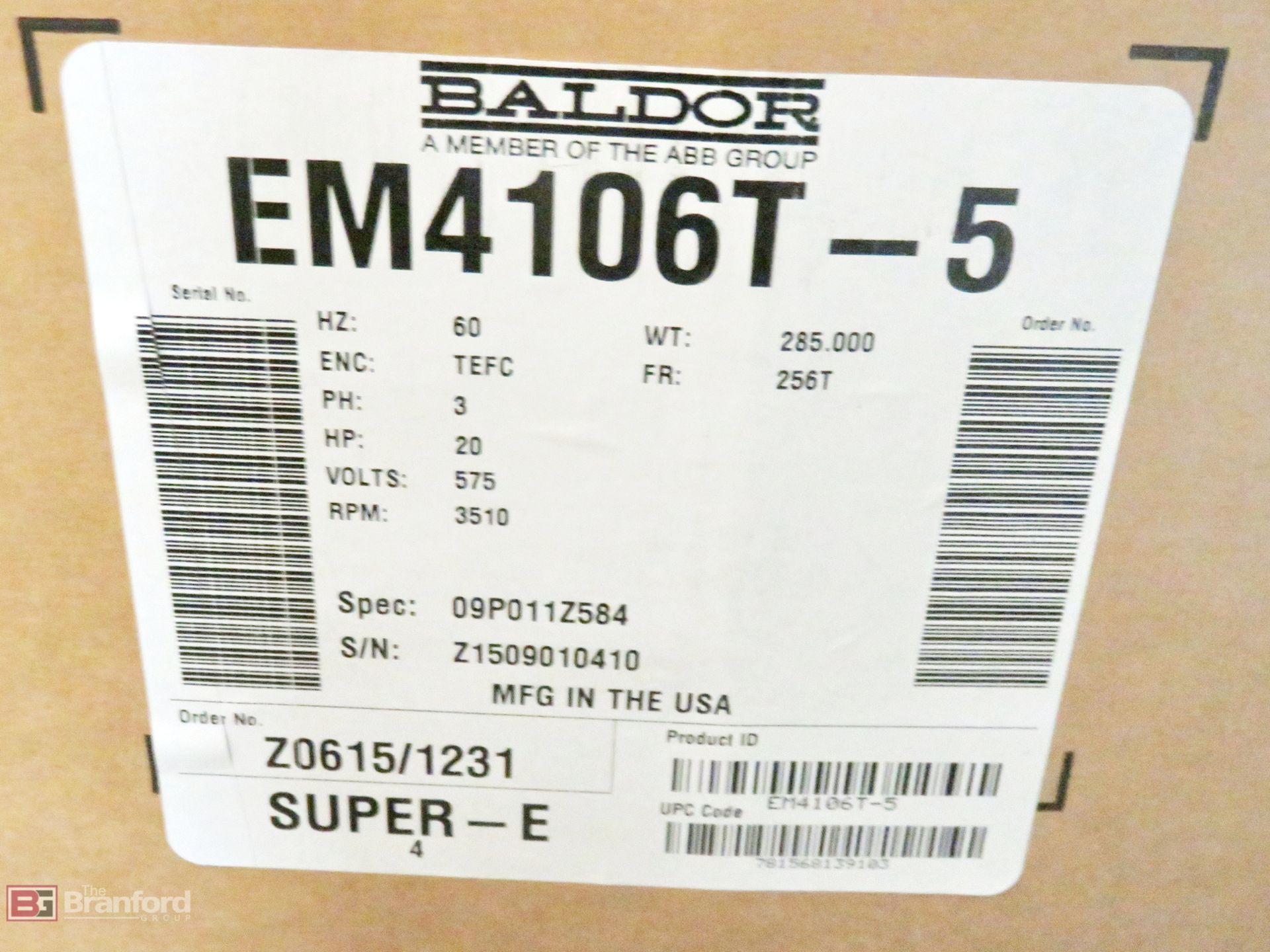 Baldor 20-HP electric motor - Image 4 of 4