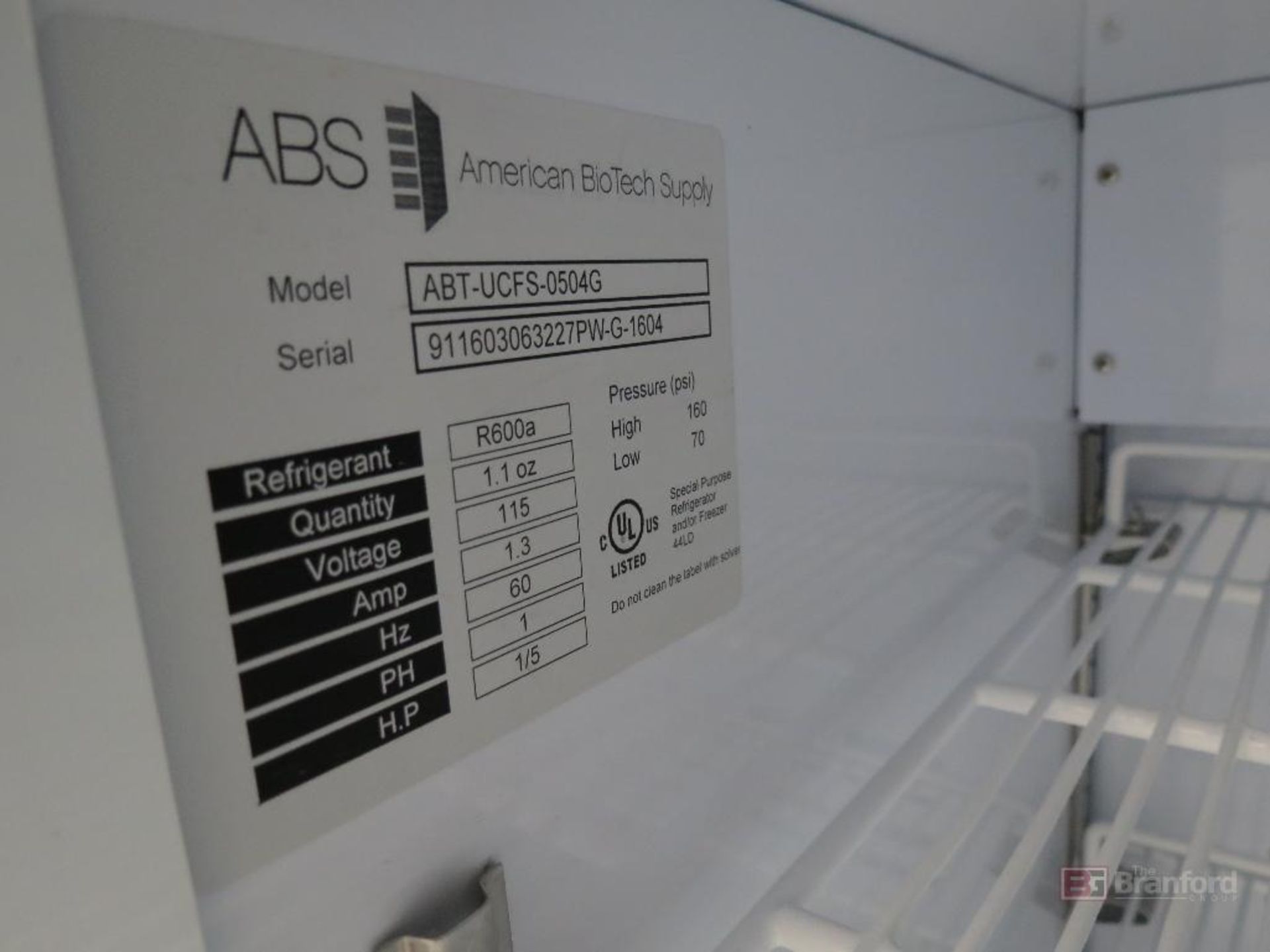 American BioTech Supply ABT-UCFS-0504G Glass Door Refrigerator - Image 3 of 4