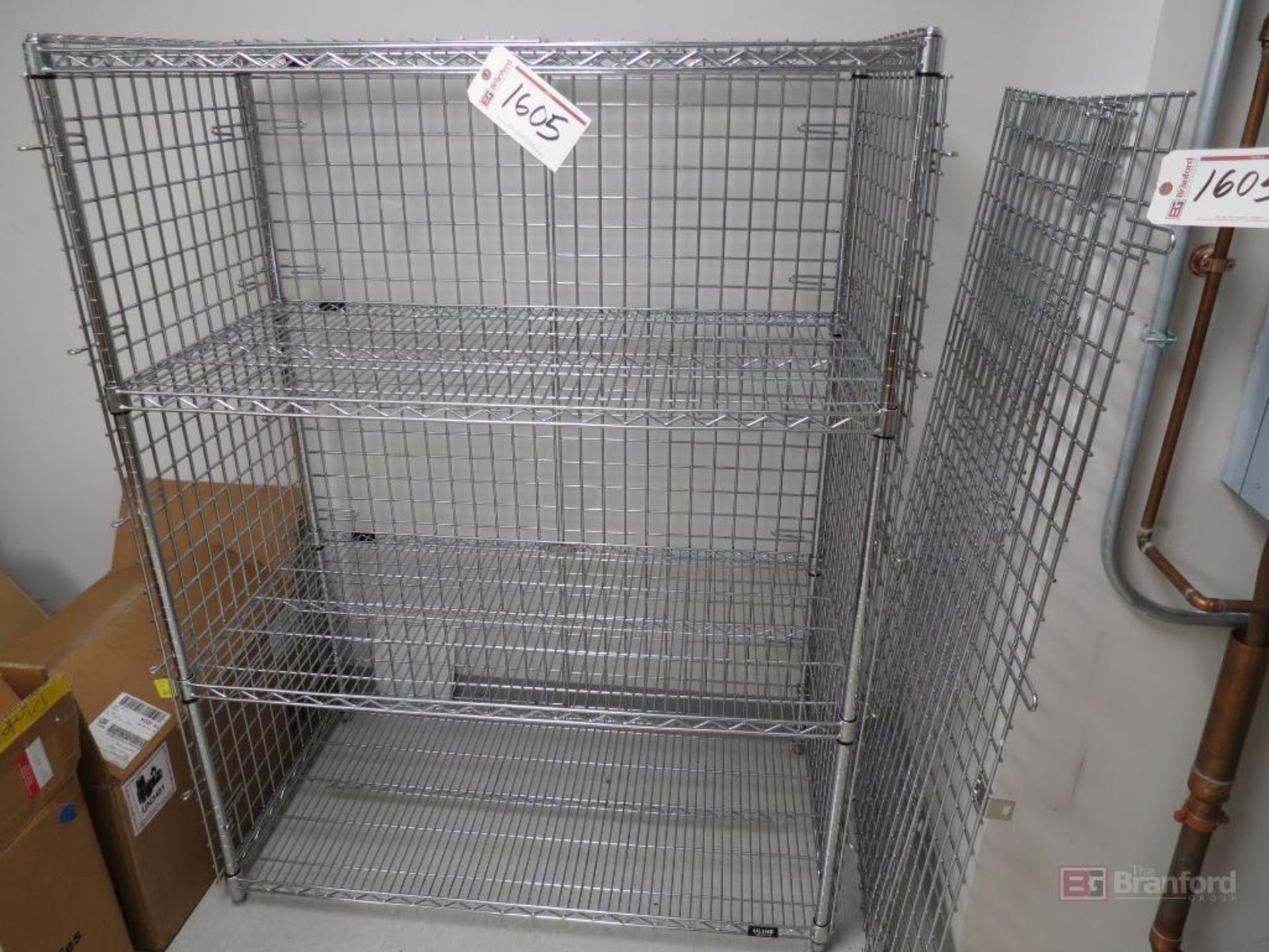 Chrome Wire Rack with Cage Doors - Image 2 of 2