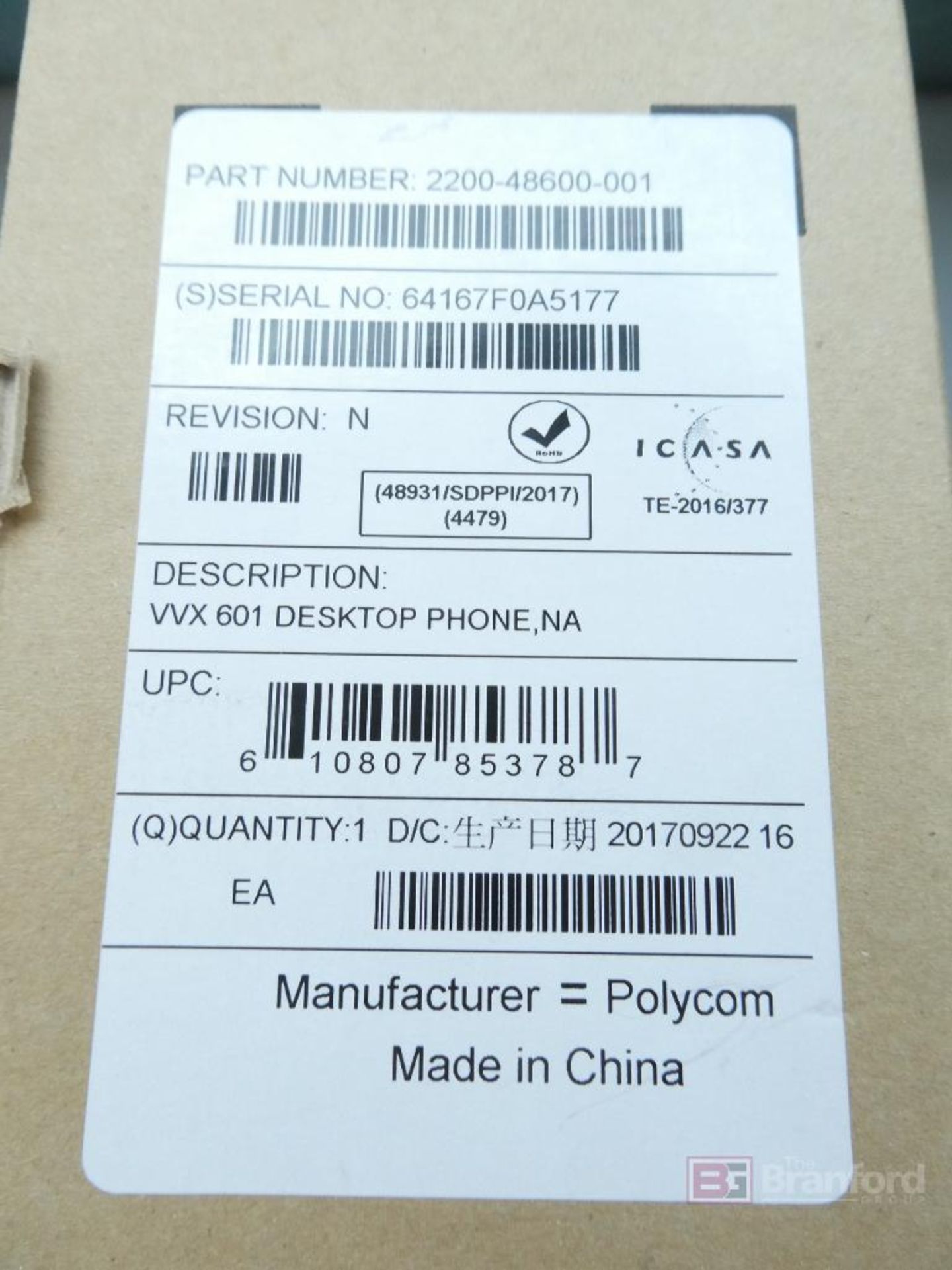 (40) Polycom VVX601, Desktop Phones - Image 3 of 3