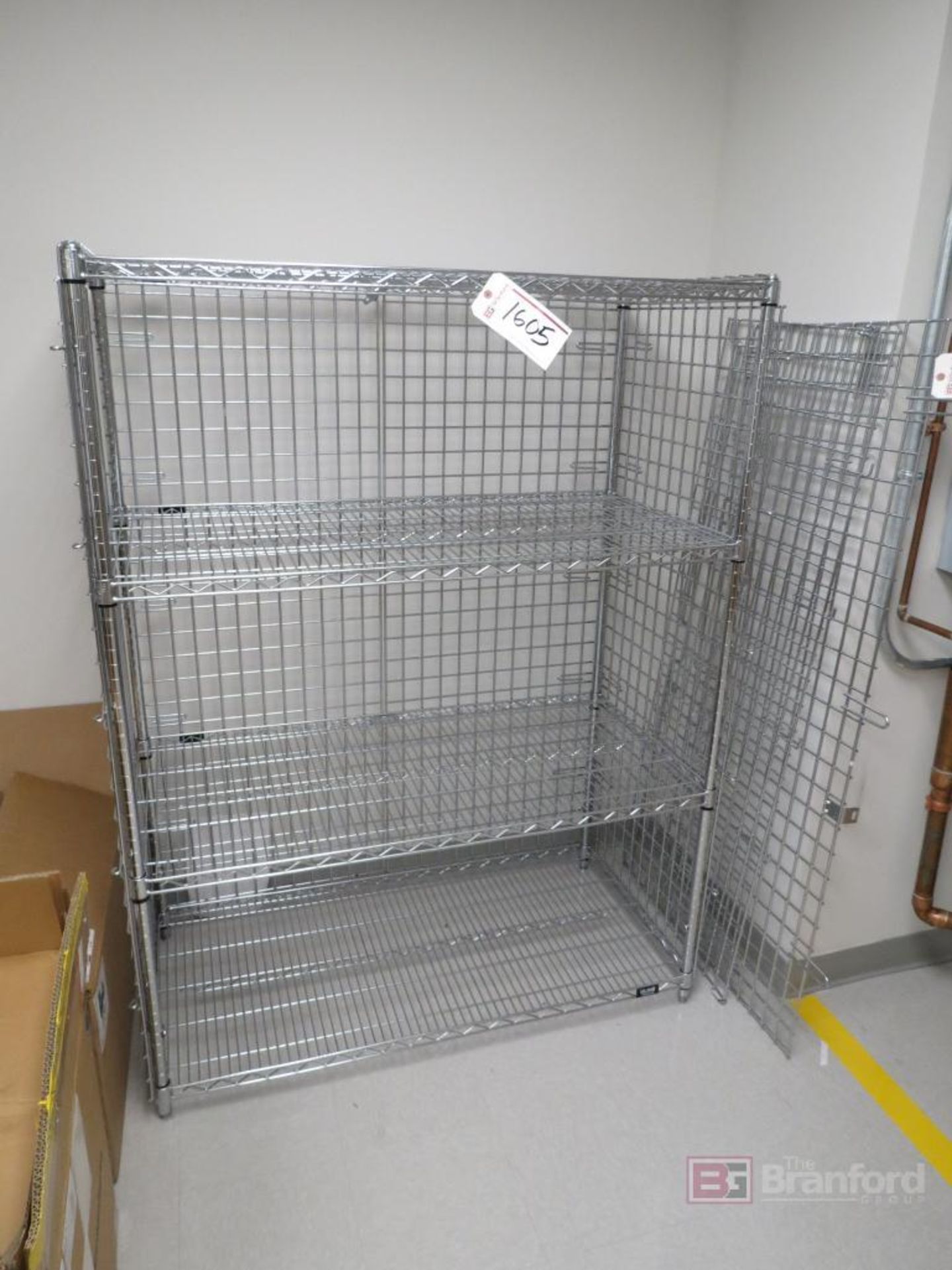 Chrome Wire Rack with Cage Doors