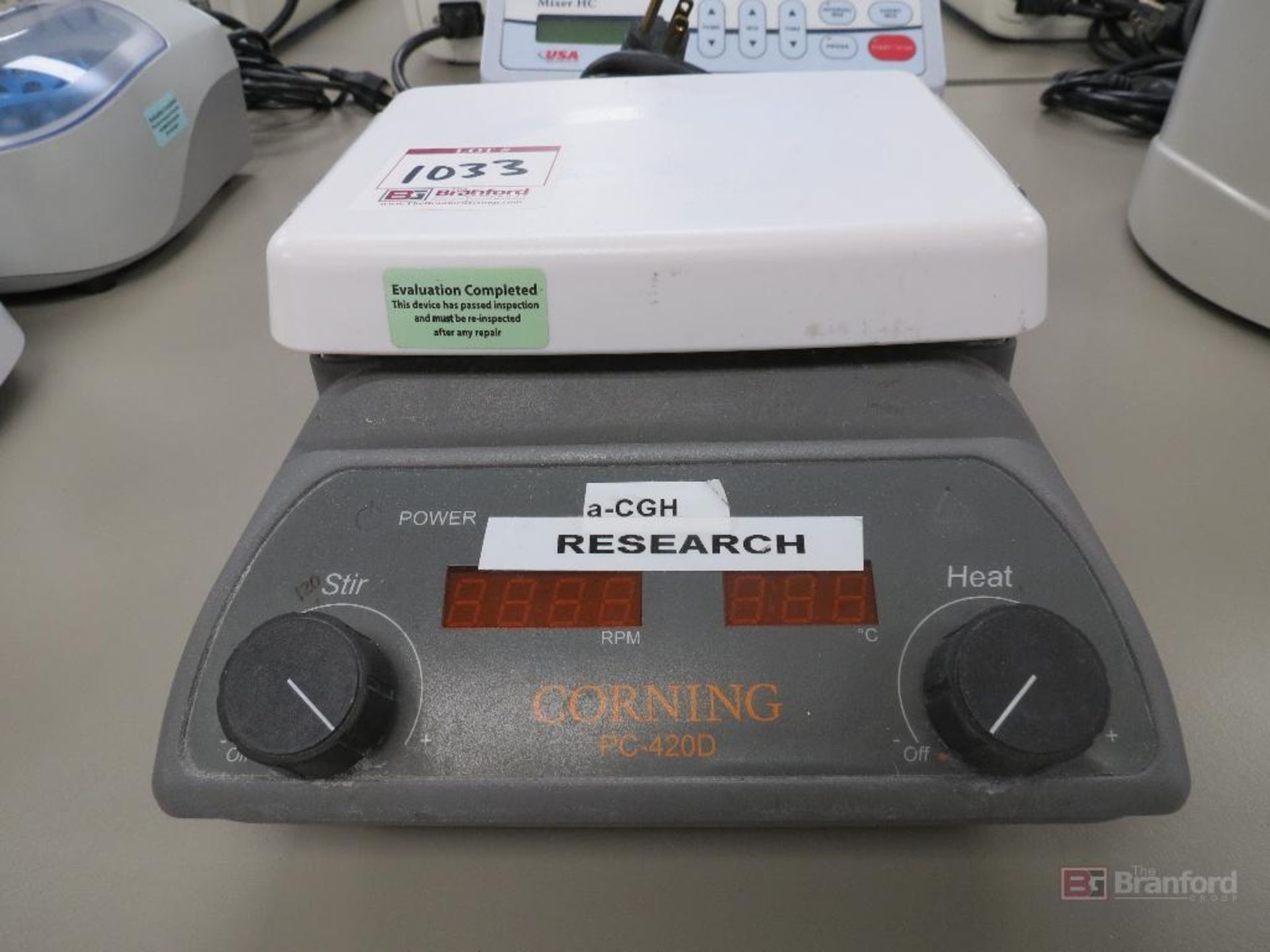 Lot of (1) Corning PC-420D Hot Plate/Stirrer, (1) USA Scientific Mixer HC - Image 2 of 4