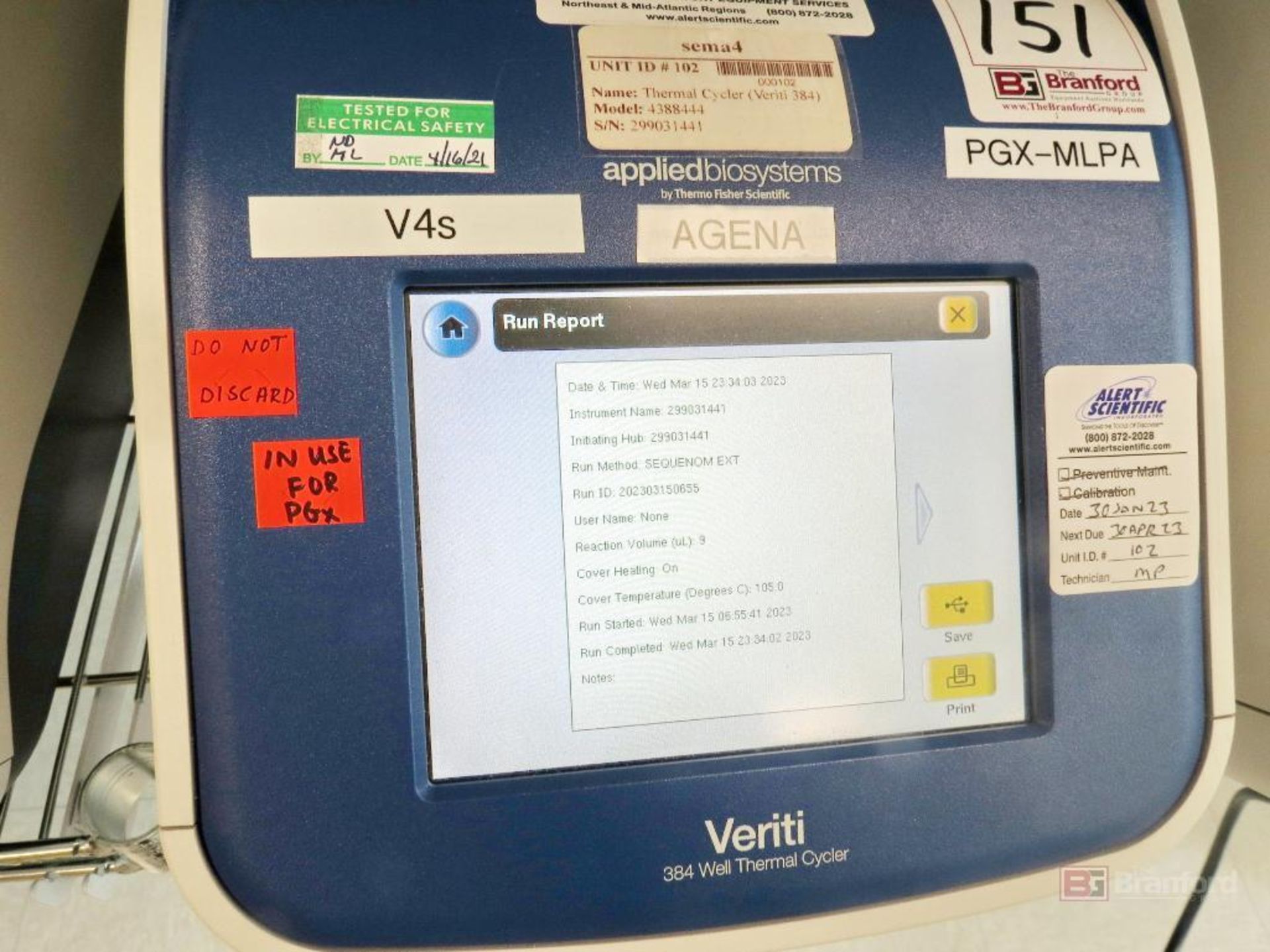 Thermo Applied Biosystems Veriti 384-Well Thermal Cycler - Image 2 of 2