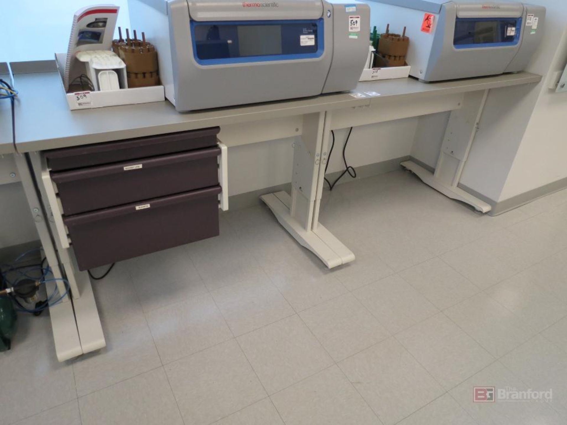 (2) Herman Miller for Healthcare Lab/Medical 4' Wide Benches,