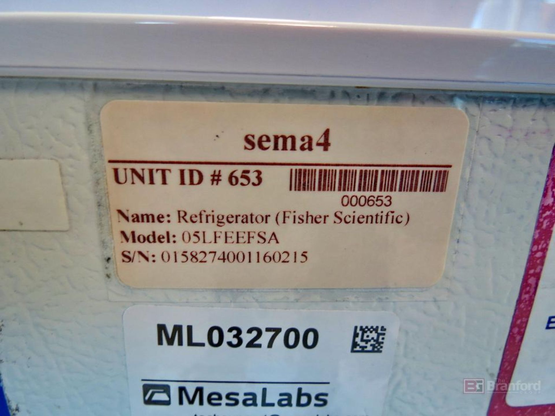 Fisher Scientific 05LFEEFSA Refrigerator - Image 3 of 3