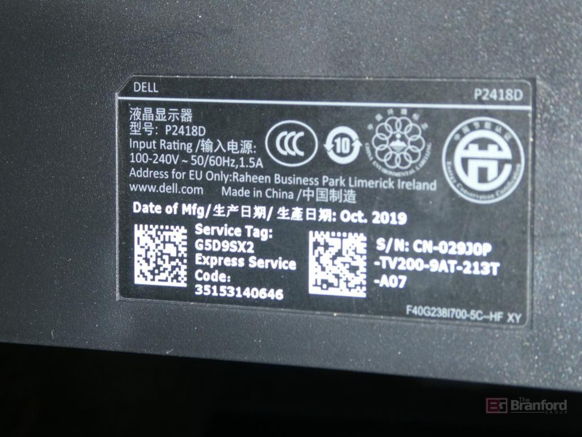 (4) Dell P2418D, 24" LED Monitors - Image 4 of 4