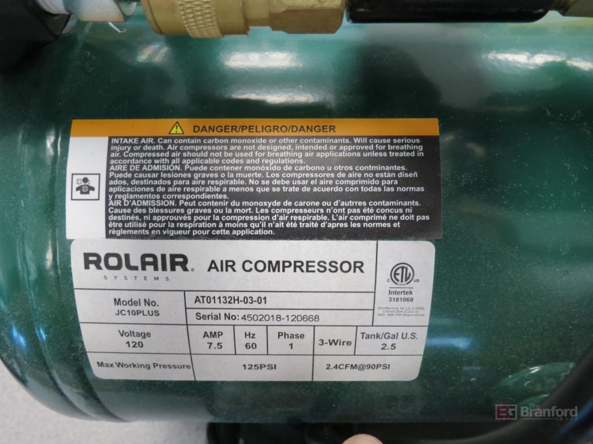 Rolair JC10Plus Portable Air Compressor - Image 7 of 8