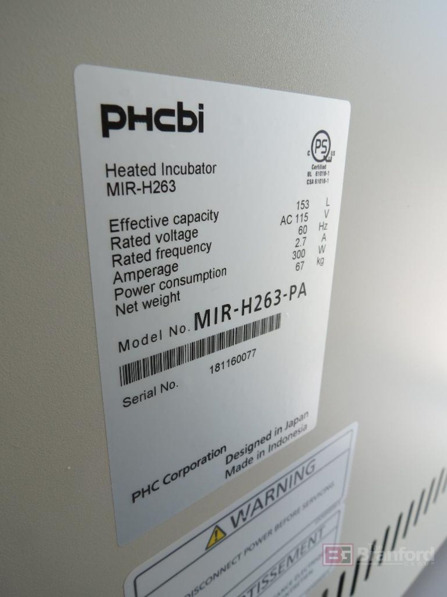 PHCbi MIR-H263-PA Heated Incubator - Image 4 of 5