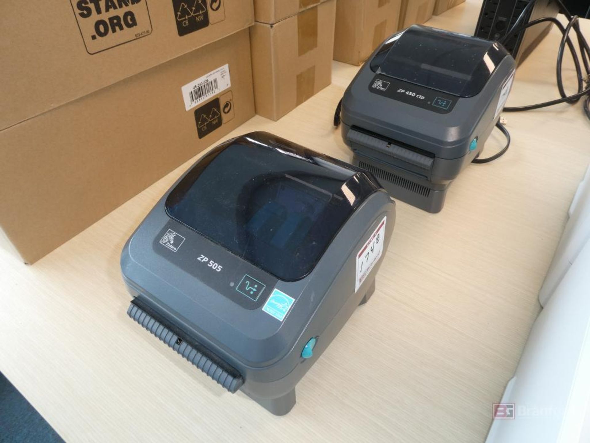 (2) Zebra ZP450ctp & ZP505, Label Printers