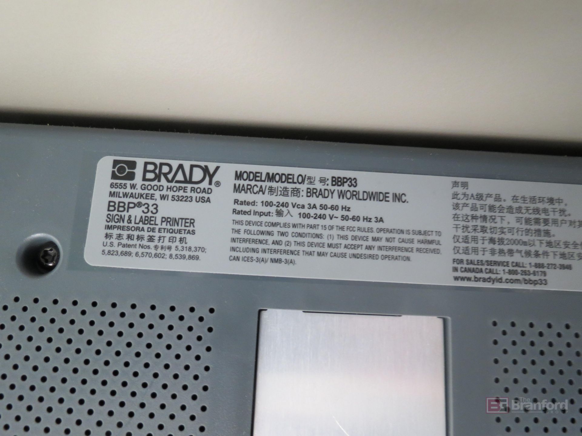 Lot of (2) Brady BBP33 Label Printers, (1) Zebra ZD420 Label Printer - Image 4 of 9