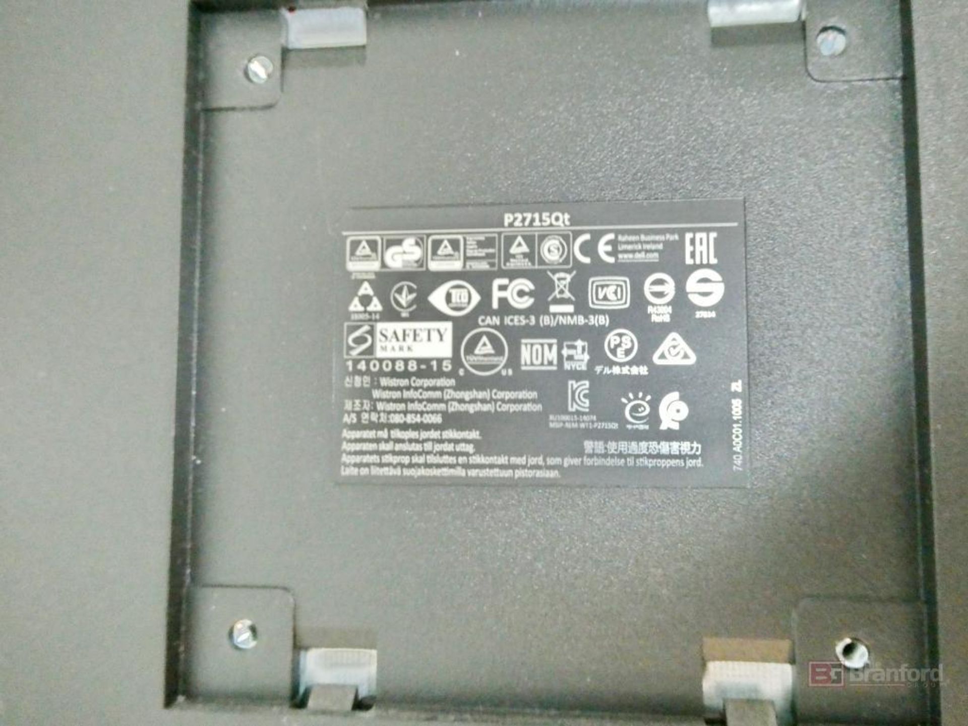 (3) Dell P2715Qt, 27" LED Monitors; (4) Stands - Image 2 of 2