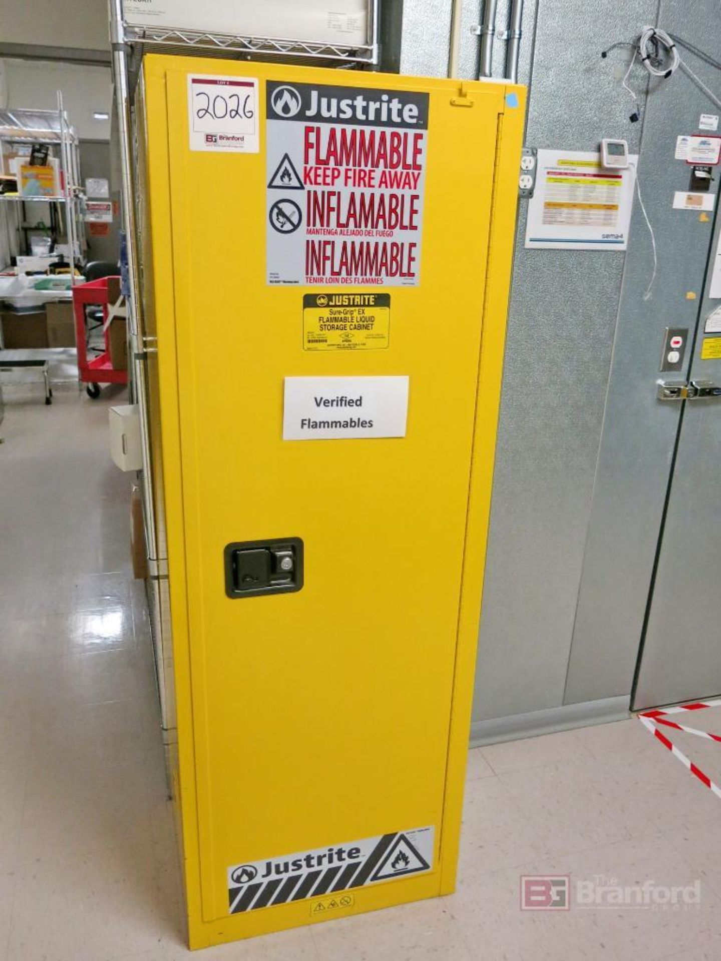 Justrite 22-Gallon Cap. Single Door Flammable Liquid Storage Cabinet