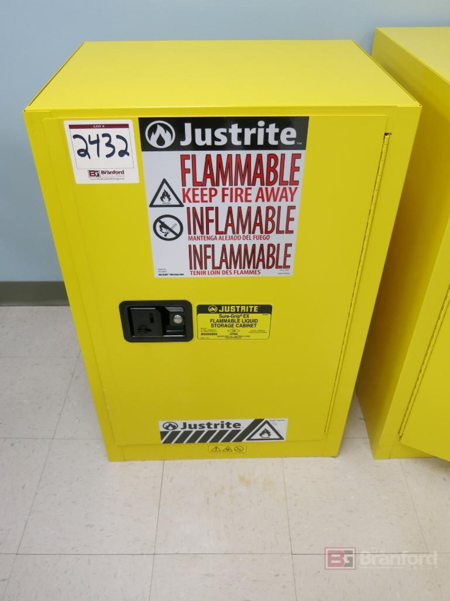 Justrite Single Door 12-Gallon Cap. Flammable Liquid Storage Cabinet