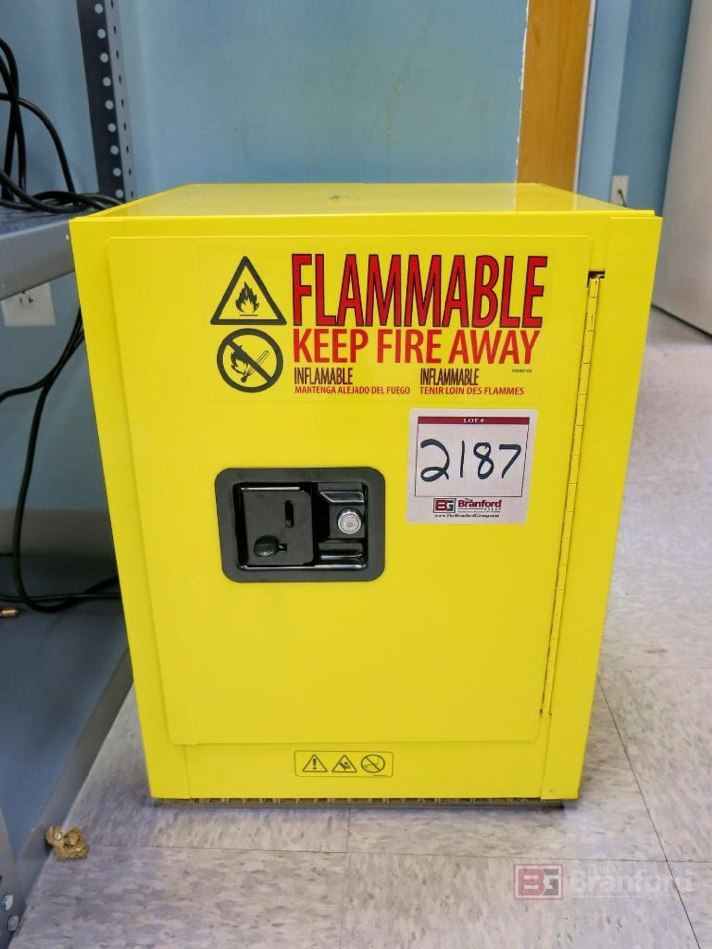 Uline H-2569M Flammable Liquid Storage Cabinet 4-Gallon Cap.