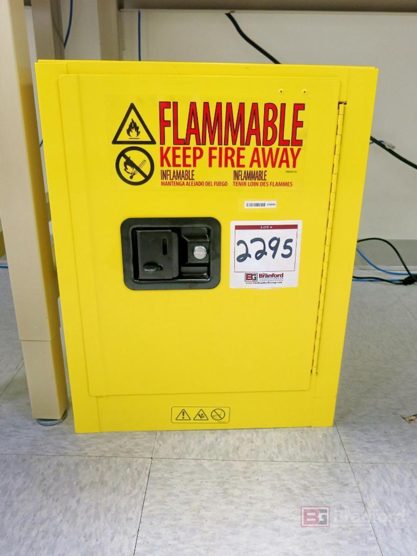 Uline H-2569S-Y Flammable Liquid Storage Cabinet