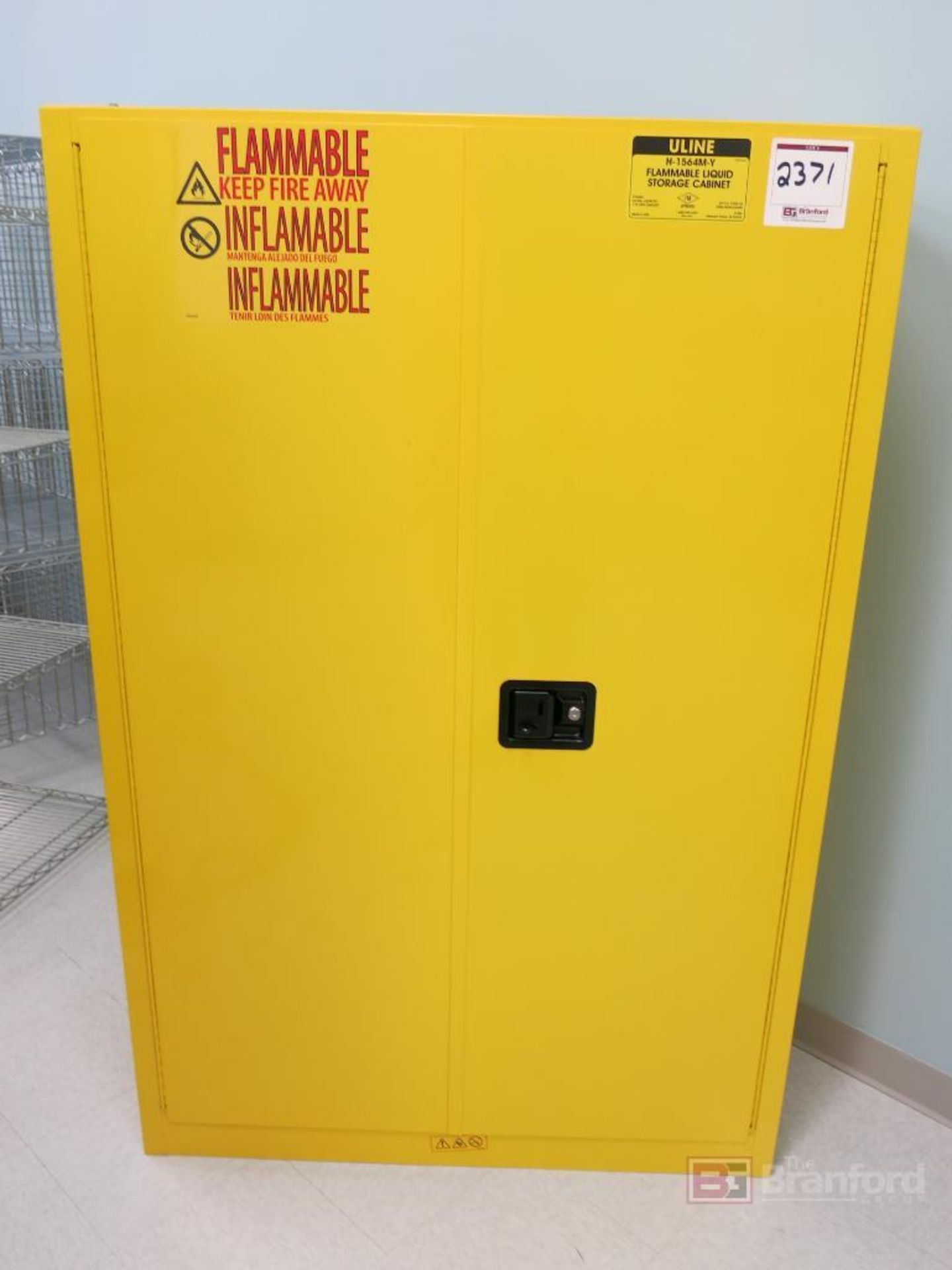 Uline H-1564M-Y 45-Gallon Cap. Flammable Liquid Storage Cabinet