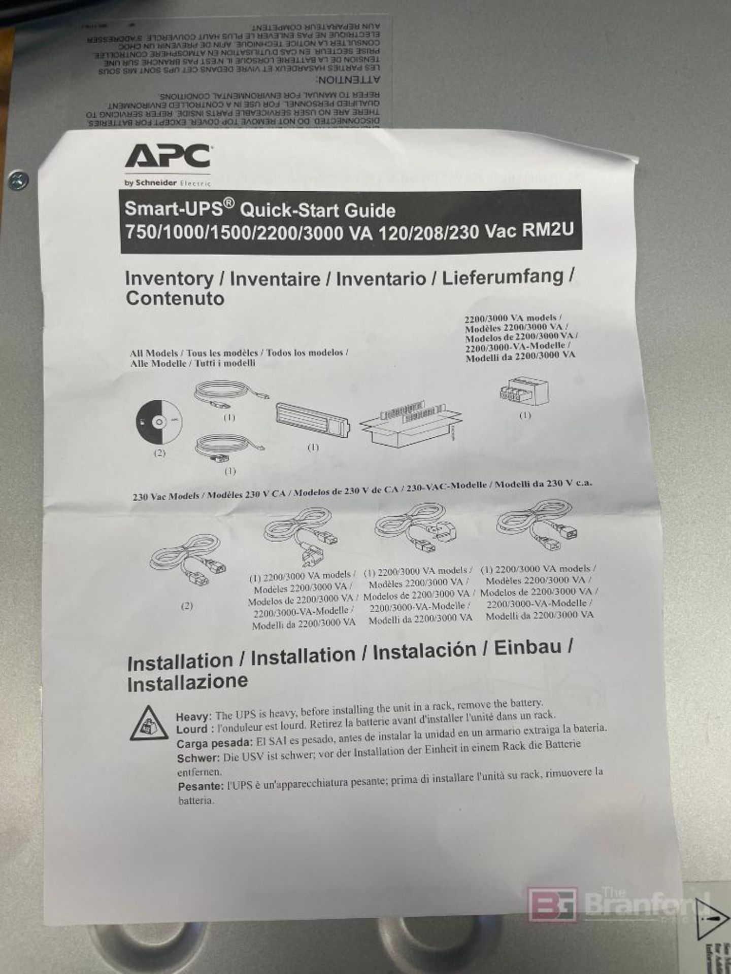 APC SMT1000RM2U Smart-UPS - Image 2 of 3