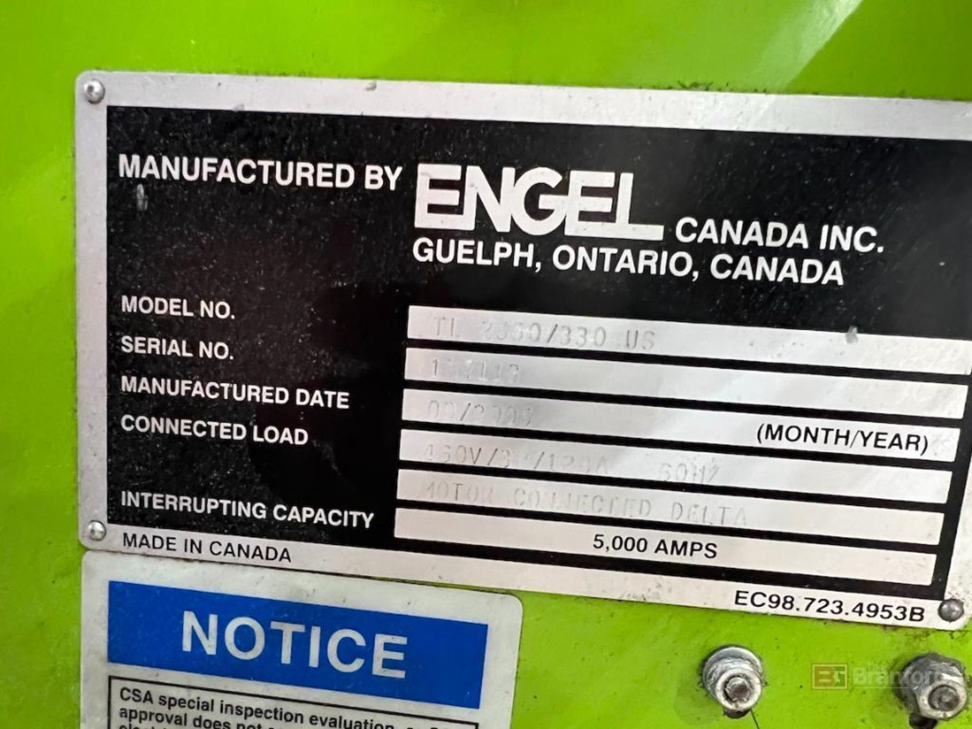 Engel TL 2550/330 US Tiebarless Injection Molding Machine - Image 12 of 13