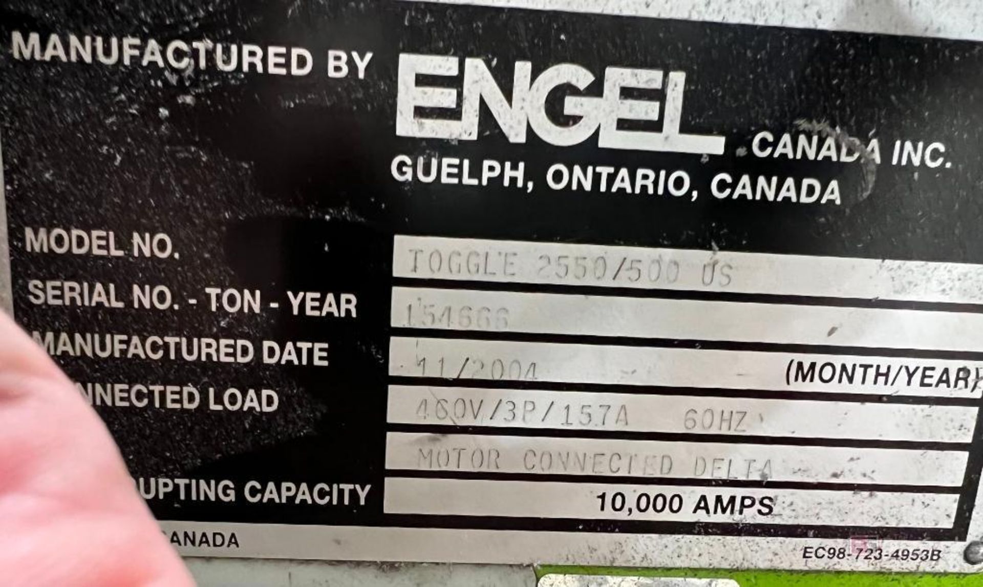 Engel TG 2550/500 US Injection Molding Machine - Image 12 of 12