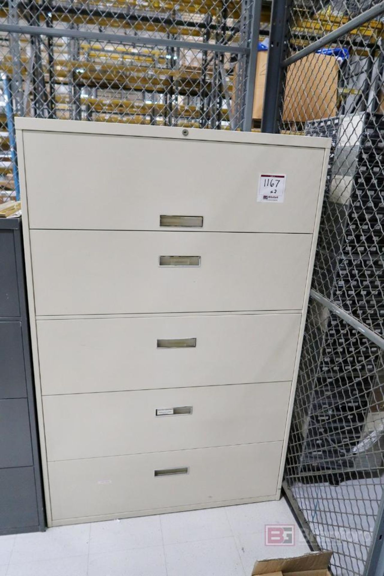 (2) 4-Drawer Top Shelf File Cabinets