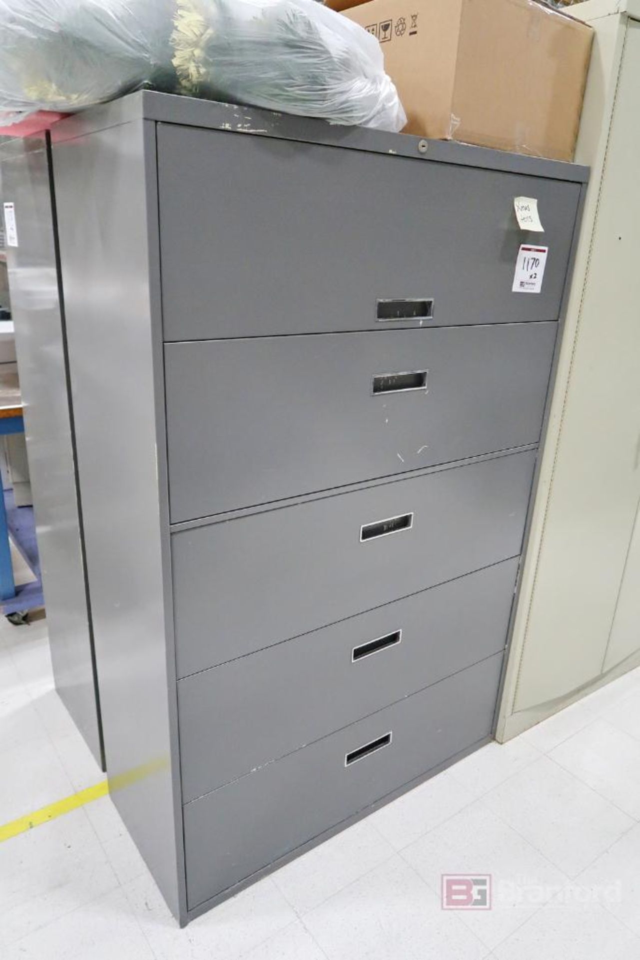 (2) 4-Drawer Top Shelf File Cabinets