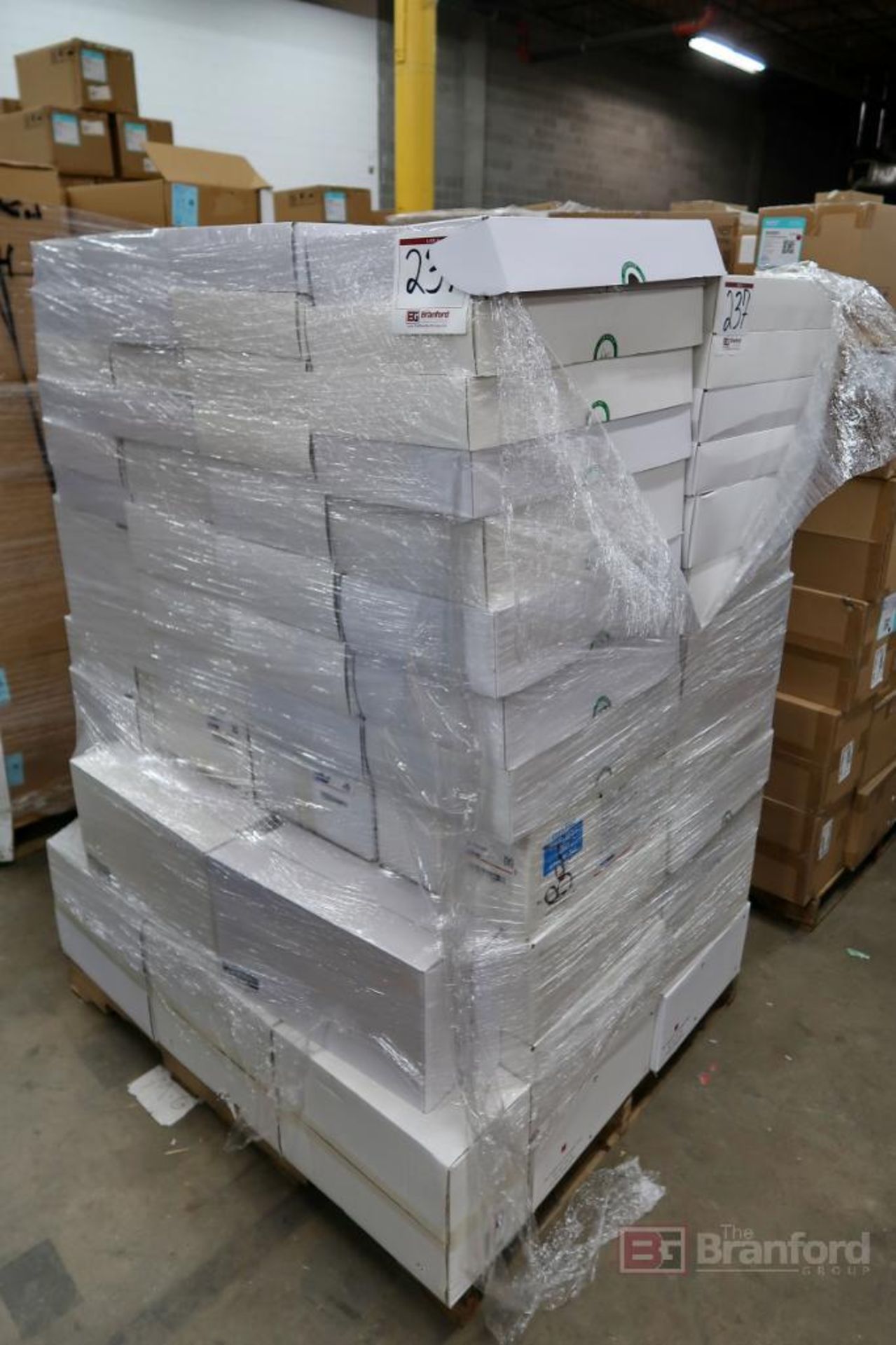 Pallet of Opentrons Filter Tip Racks and CyBio RoboTip Trays