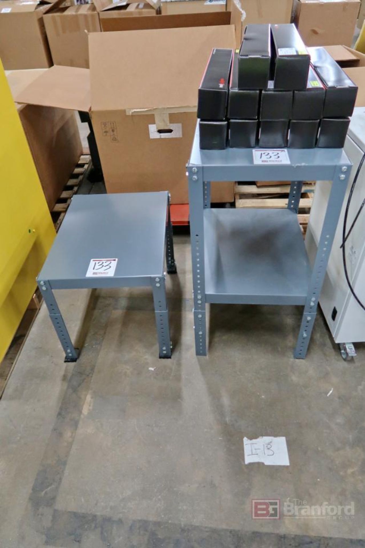 (2) Uline Metal Desks/Stands