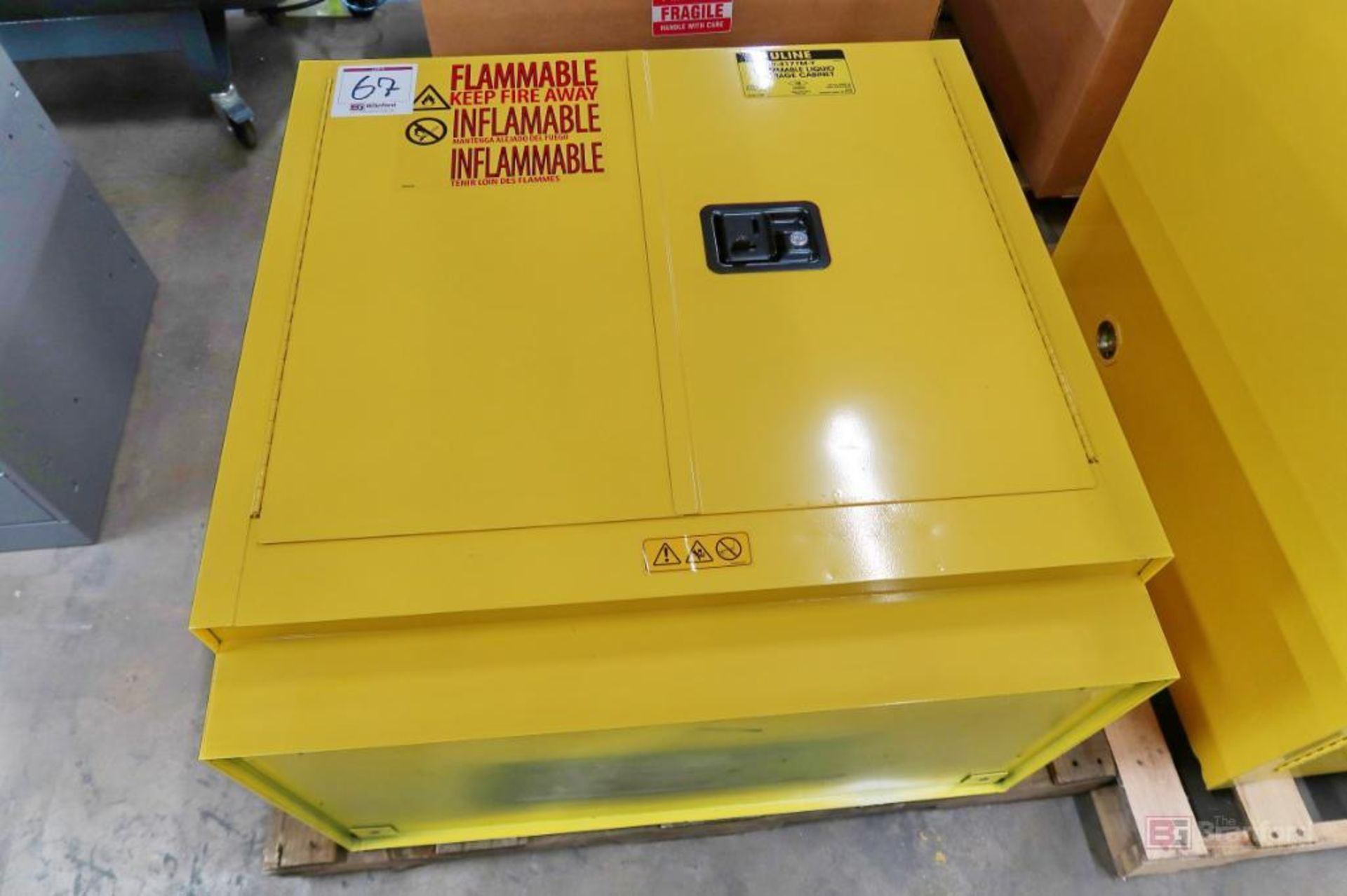 Uline H-4177M-Y Flammable Liquid Storage Cabinet