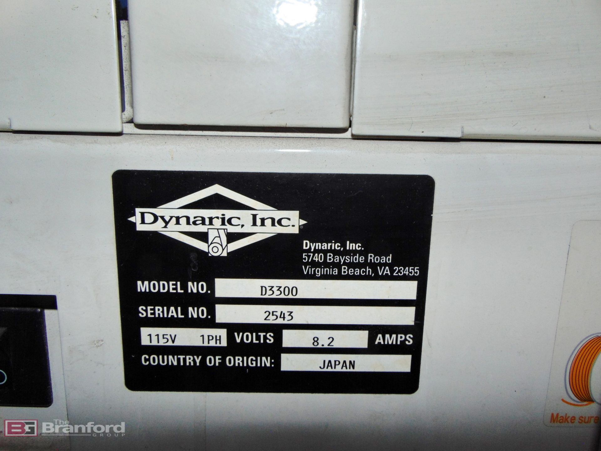 Dynaric Inc. Carton Strapping Machine - Image 3 of 3