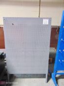 Lot of Double Sided Pegboard Racks
