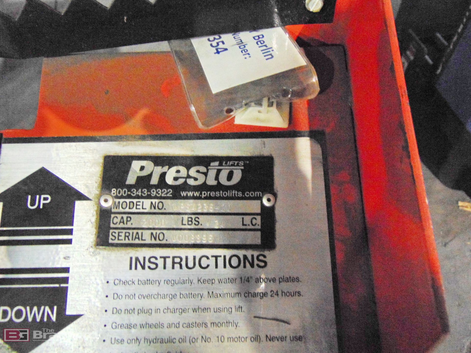 Presto Lift, Electric Pallet Jack - Image 4 of 4