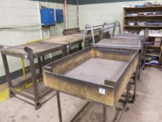 (7) Heavy Duty Steel Carts, (2) A-Frame Hanging Carts