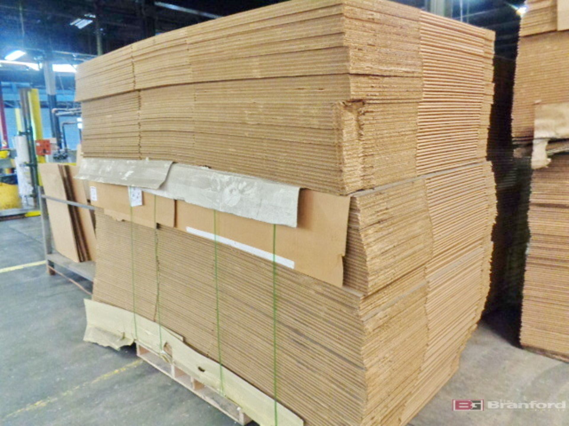 Large Lot of Corrugated Boxes Banded On Pallets - Image 2 of 4
